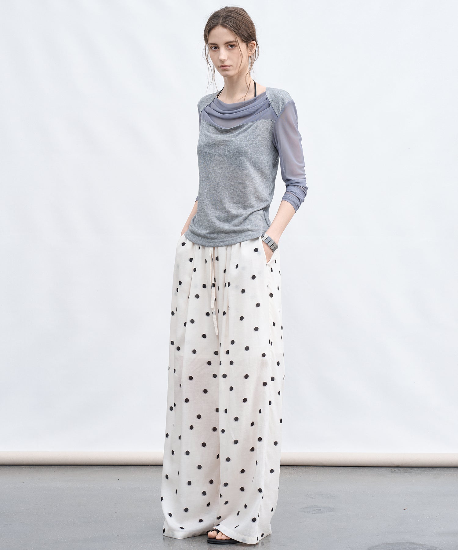「6月上旬～中旬出荷」Polka Dot Wide Pants