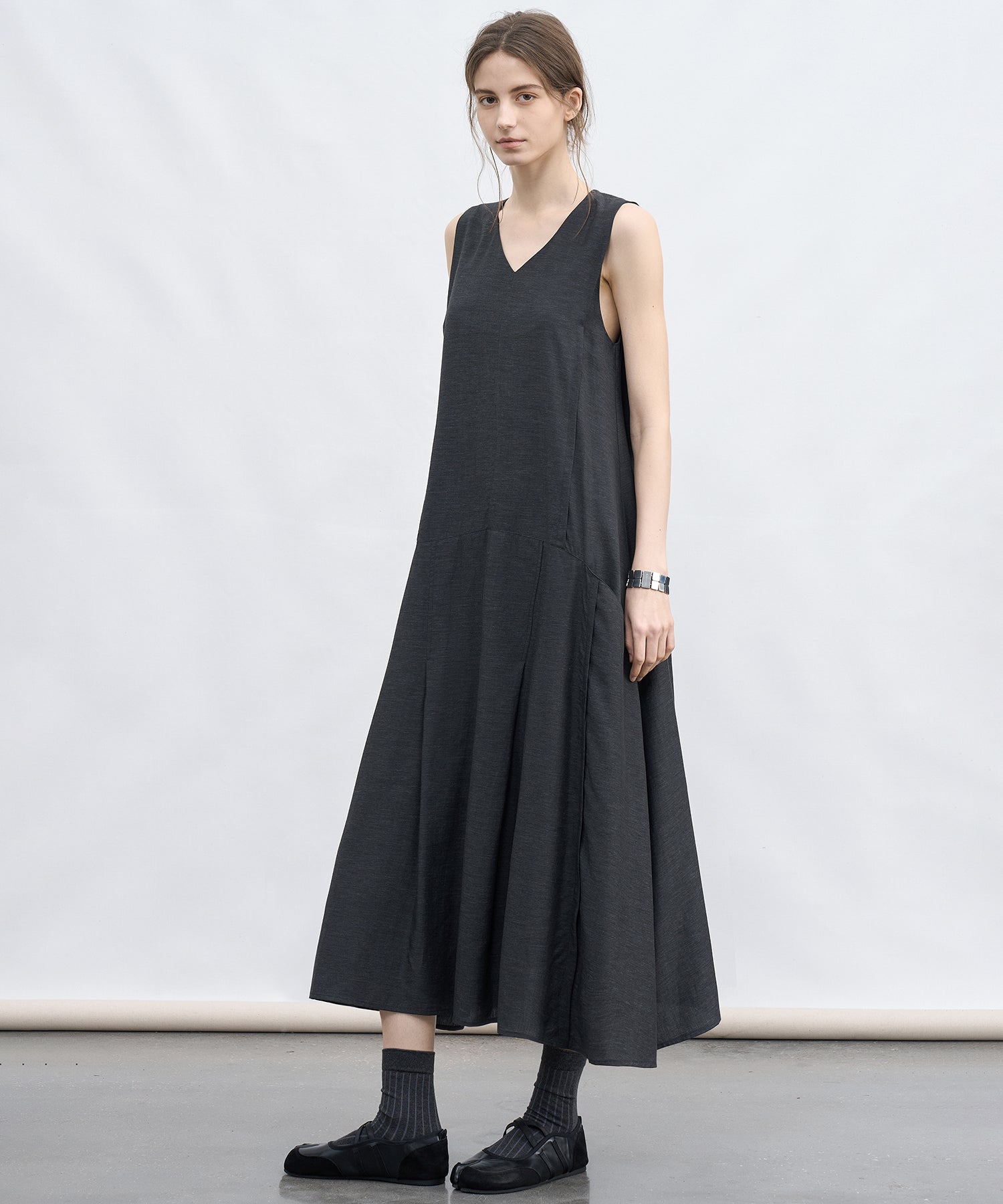 Sleeveless V-Neck A-Line Dress