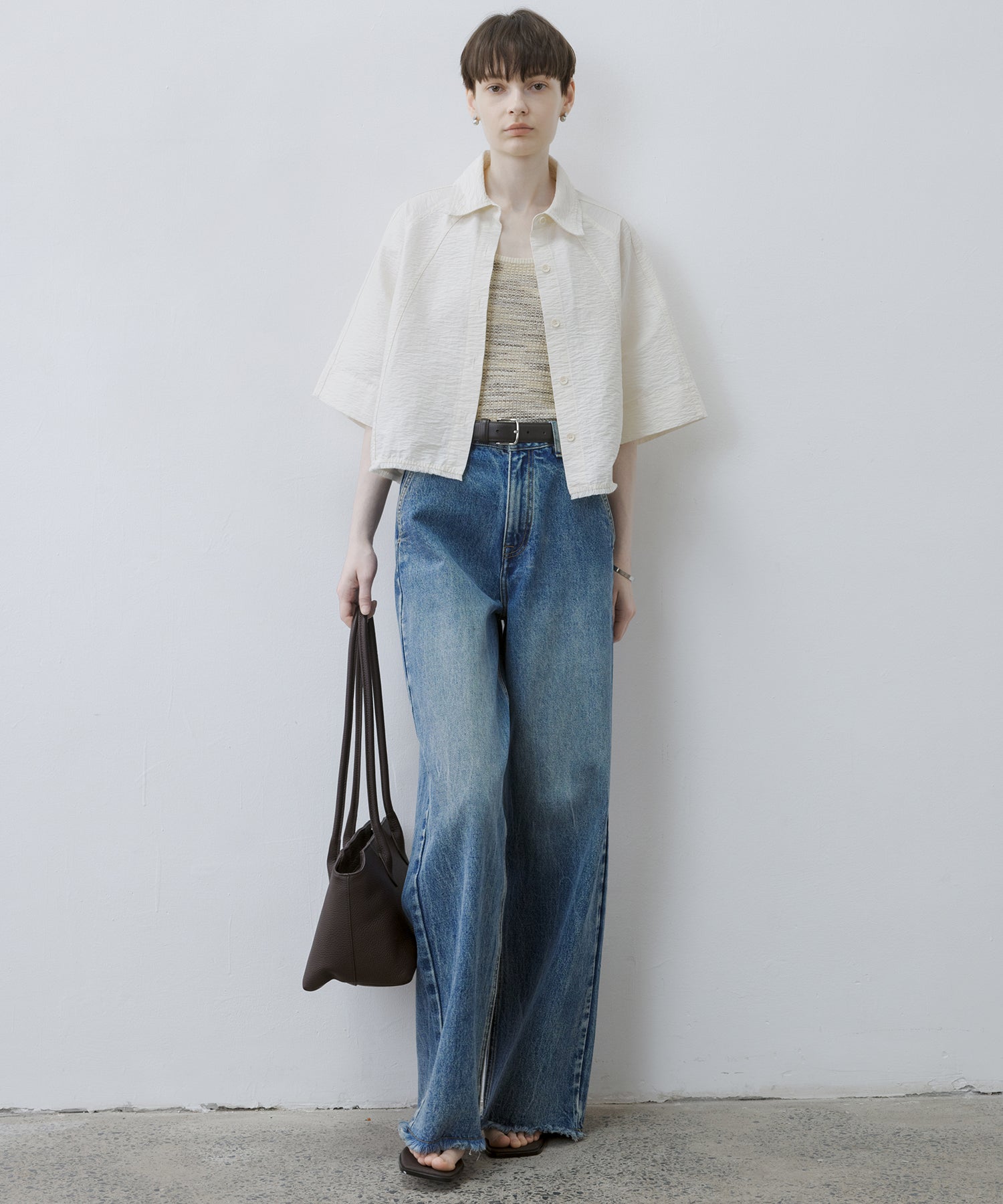 Airy Cropped Shirt