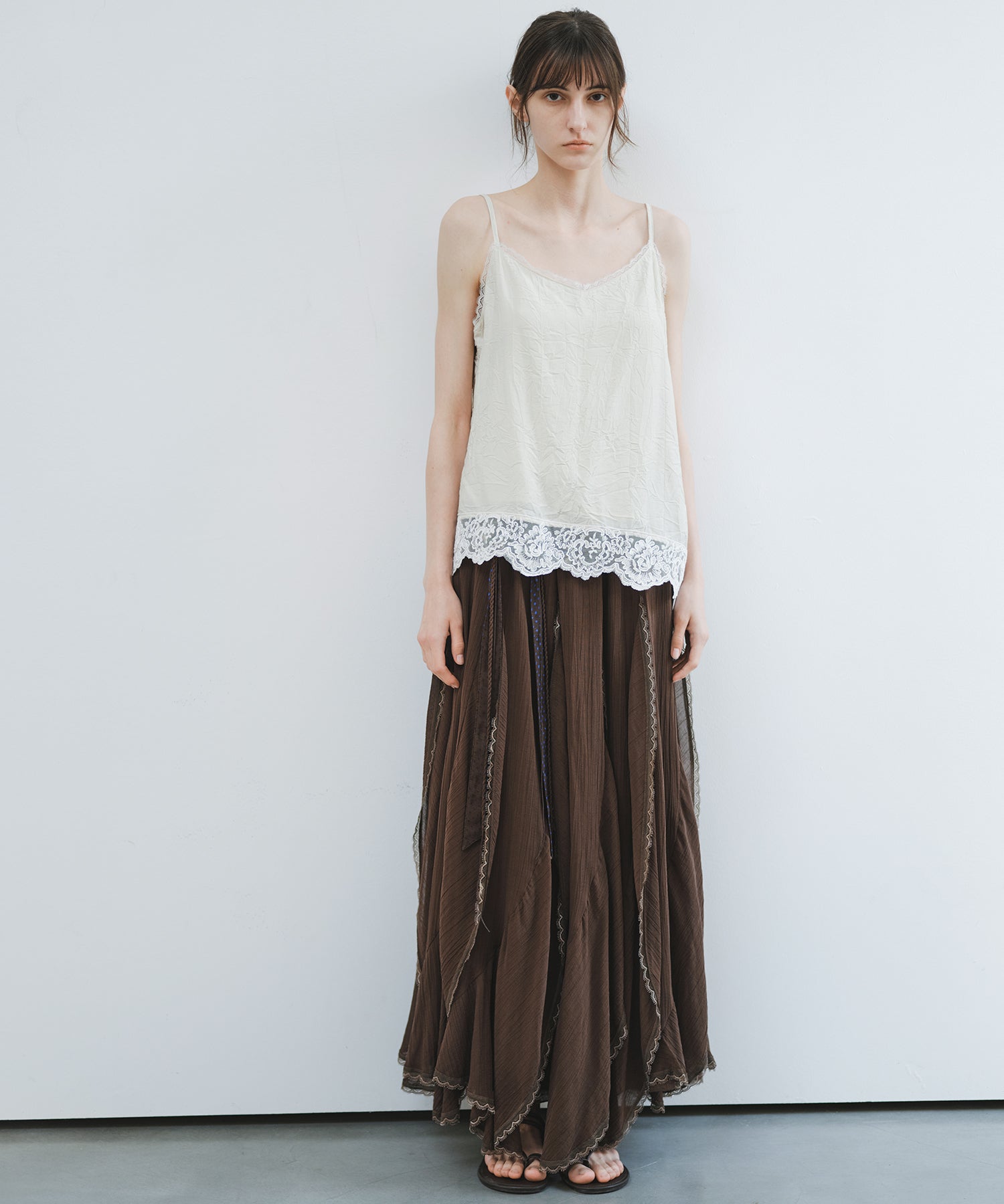 「6月上旬～中旬出荷」Asymmetric Layered Lace Skirt