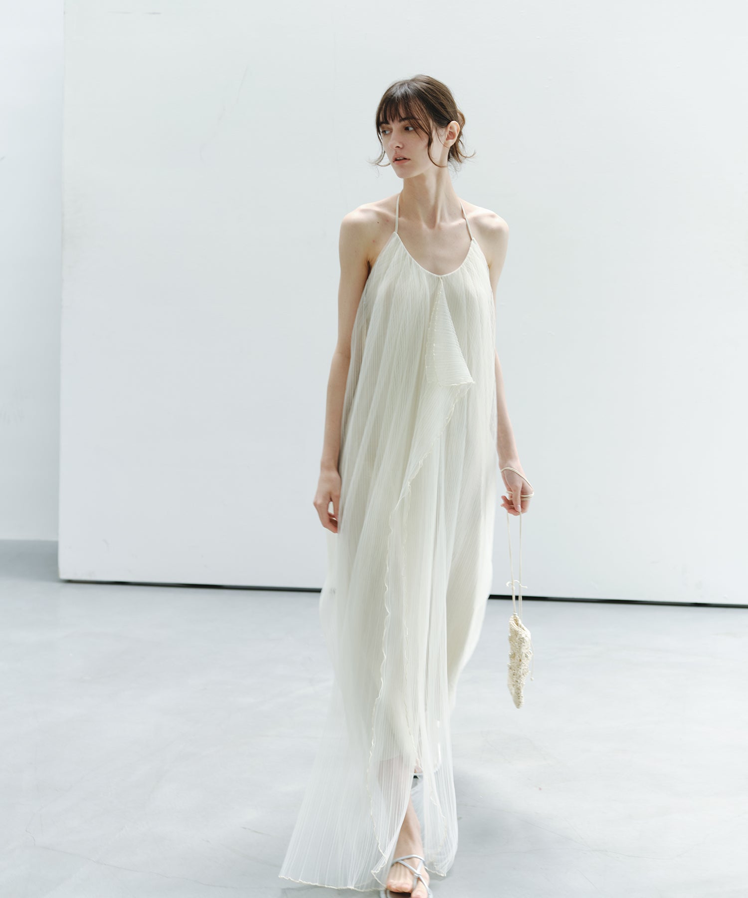 「6月上旬～中旬出荷」Sheer Pleated Cocoon Dress