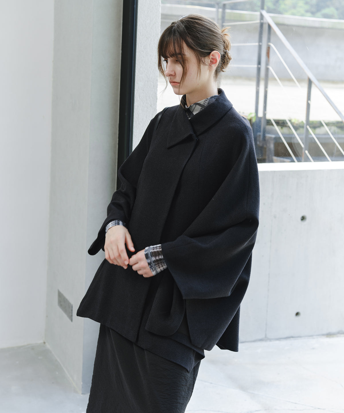 「10月下旬出荷予定」Oversized Cape Short Coat