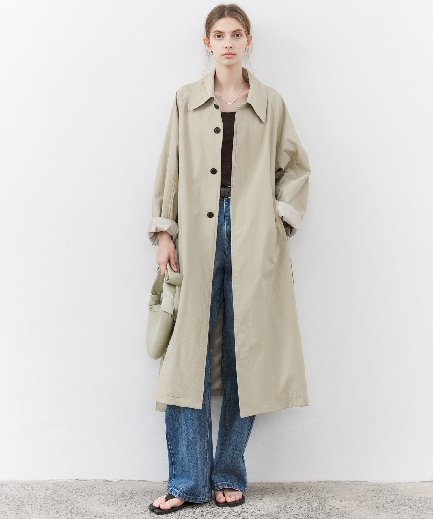 Washed Wide Straight Denim Pants