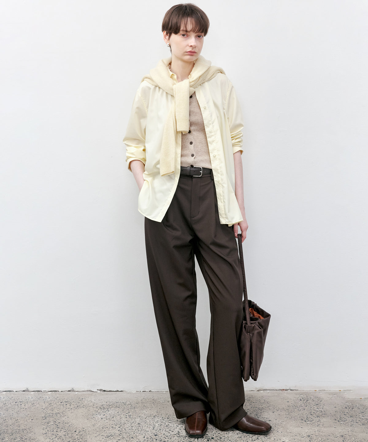Multi-Way Oversized Collar Shirt
