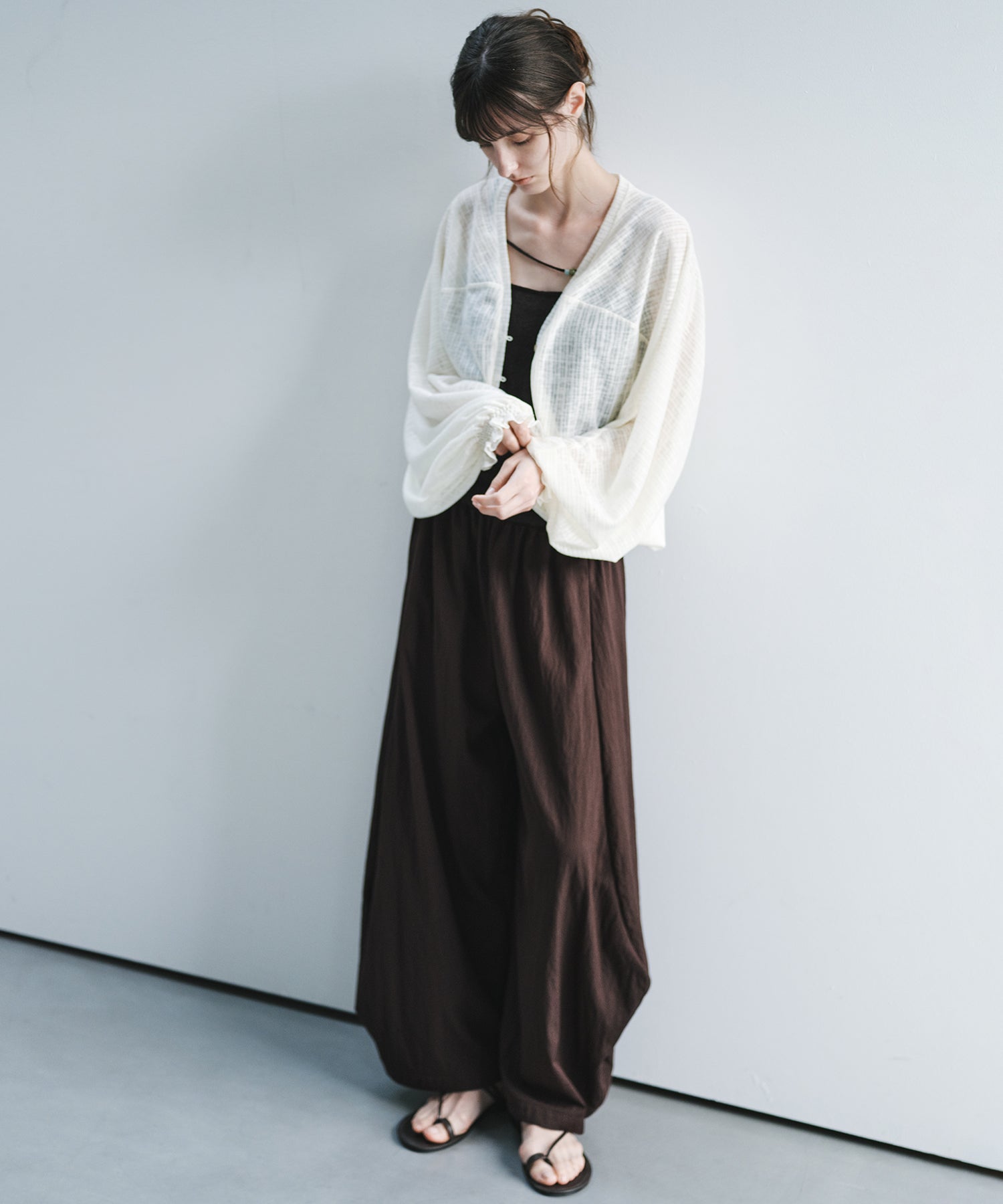 「6月上旬～中旬出荷」Nuanced Draped Wide Pants