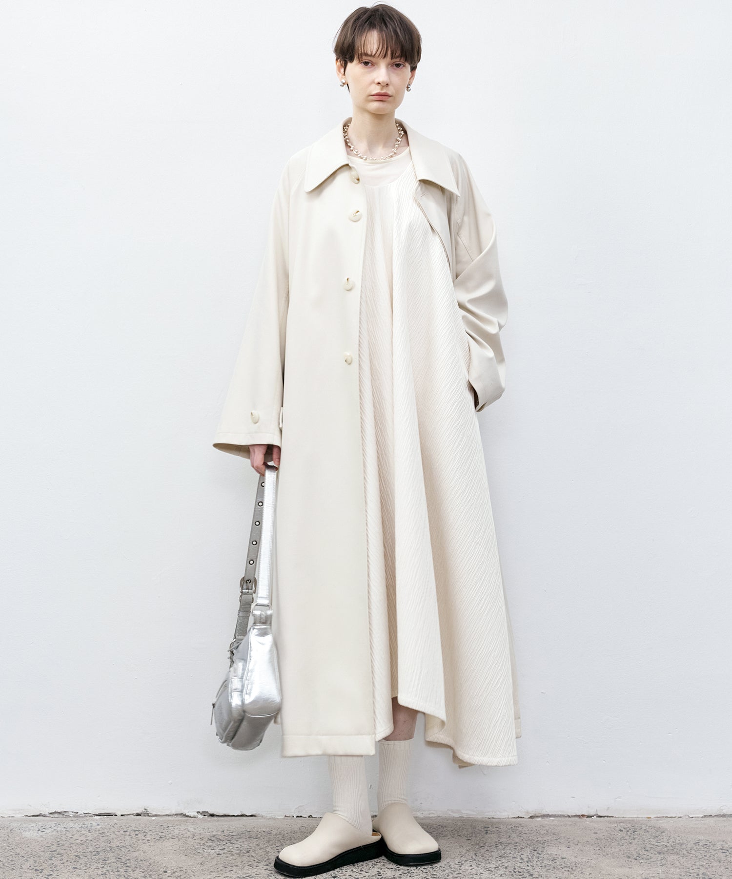 Oversized Raglan Sleeve Long Coat with Belt