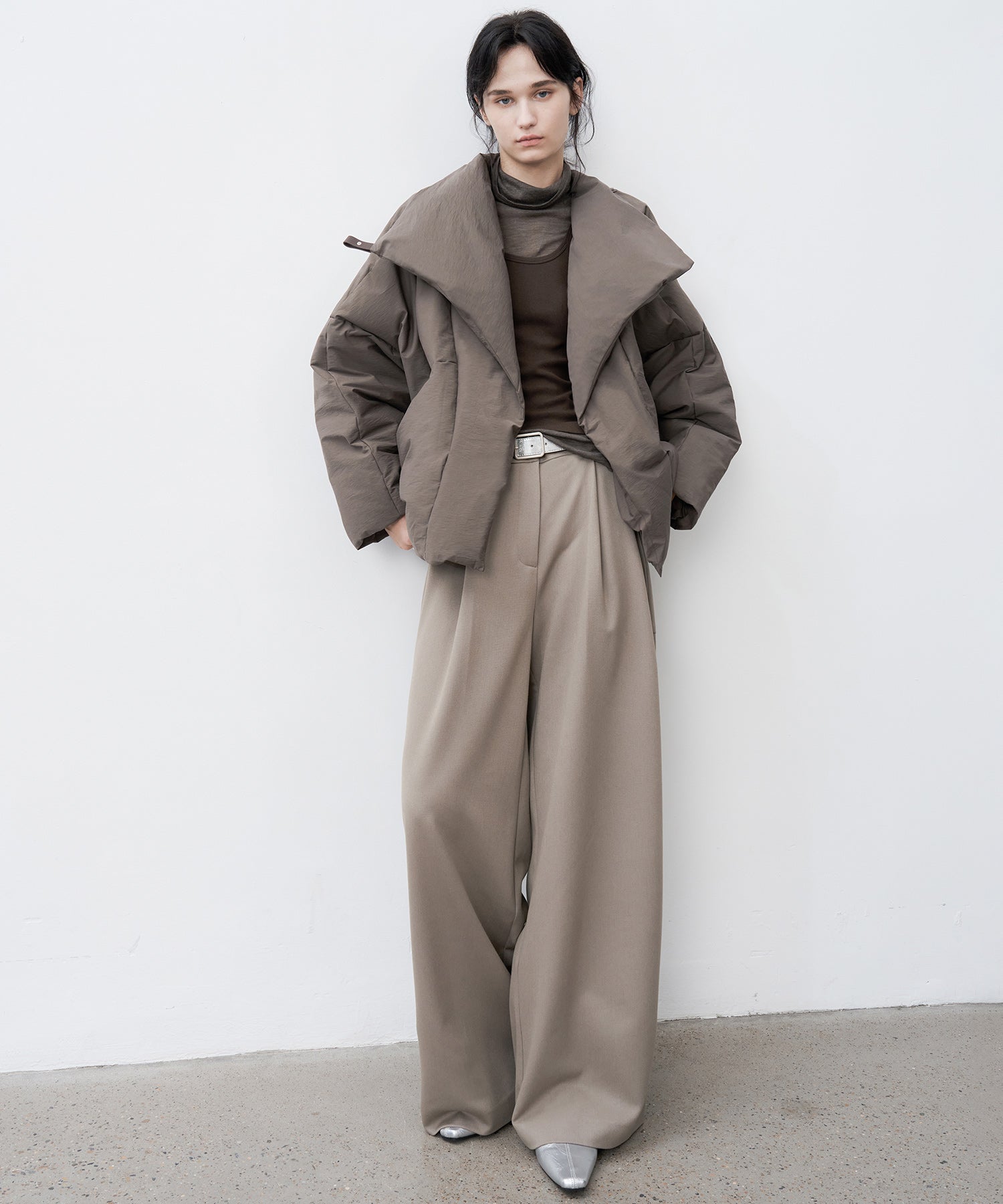 Straight Wide-Leg Trousers