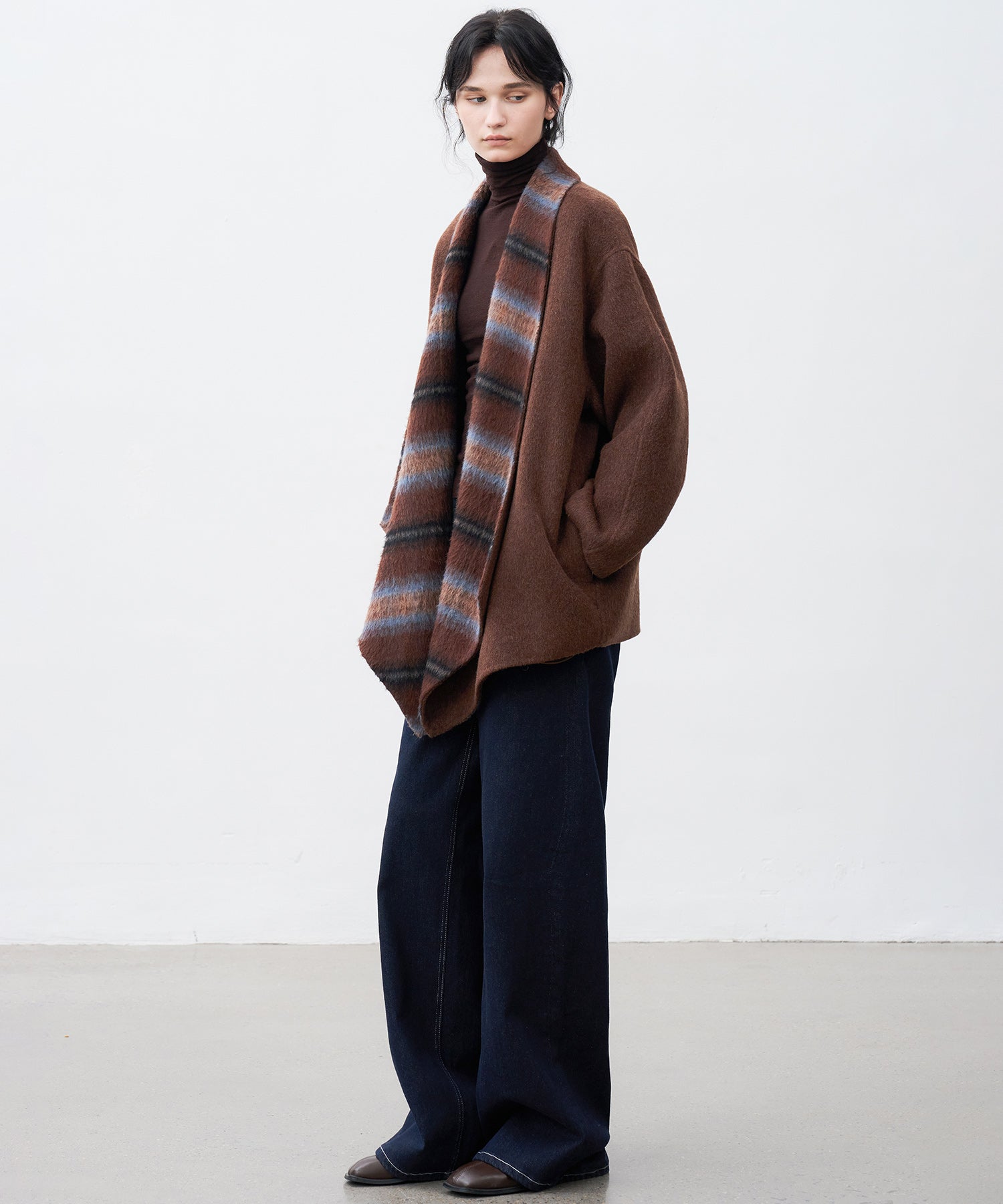 Belted Double-Face Wool Coat