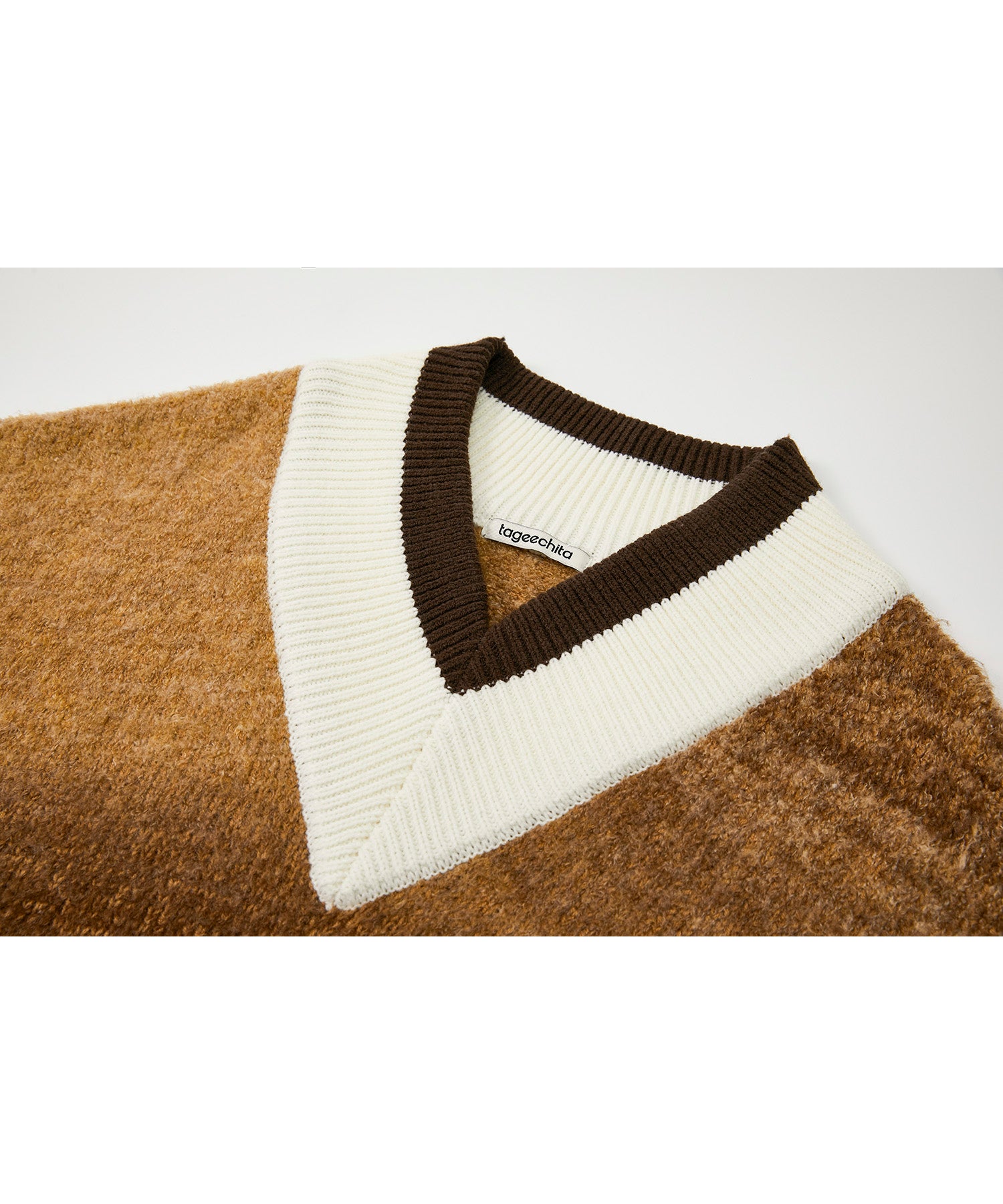 V-Shape Gradient Knit Tank Top