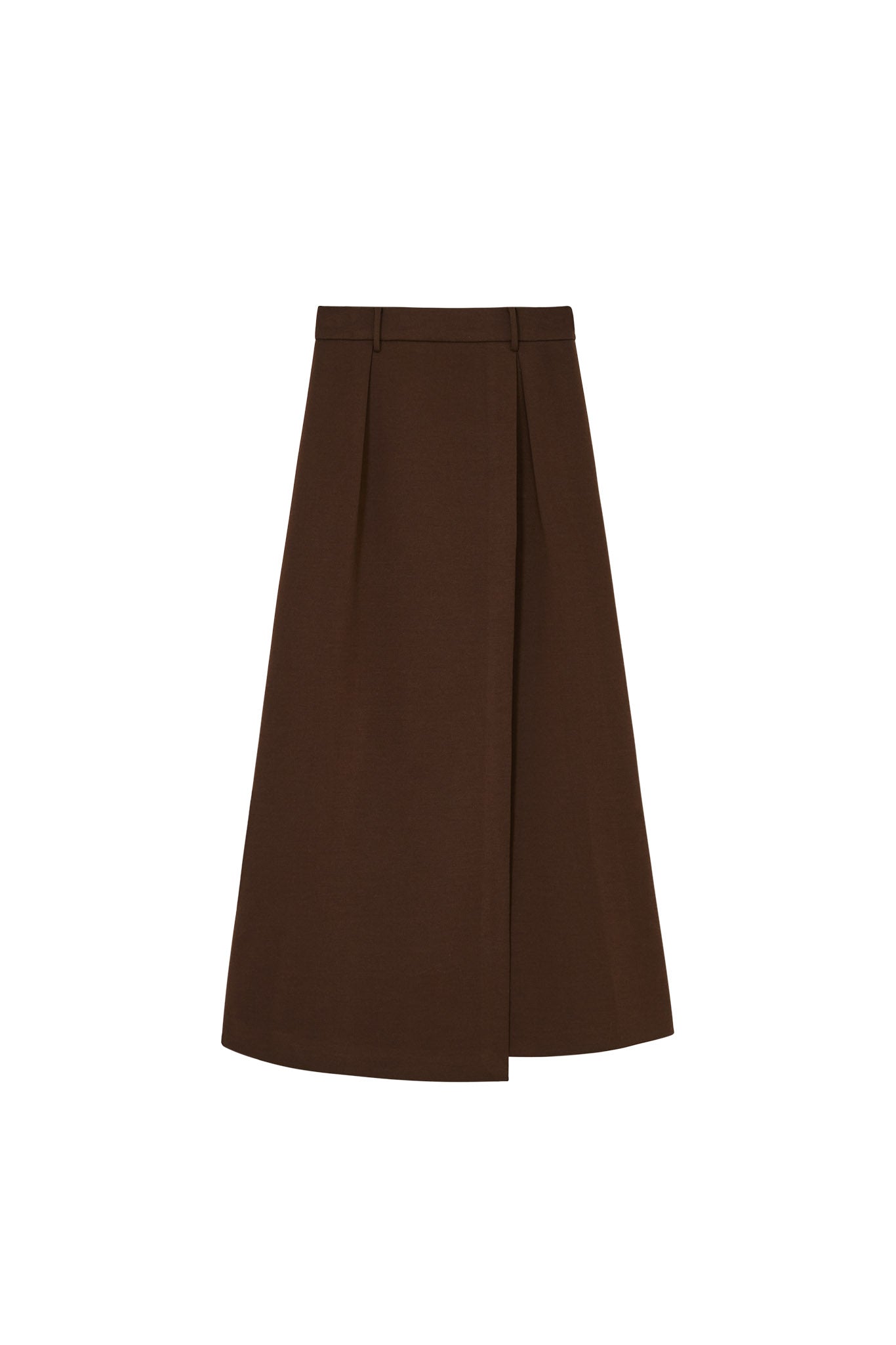 Wrap-Style Back Slit Skirt