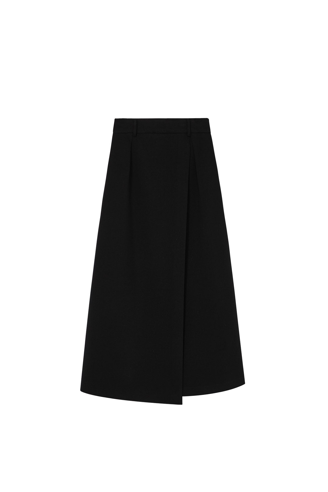 Wrap-Style Back Slit Skirt