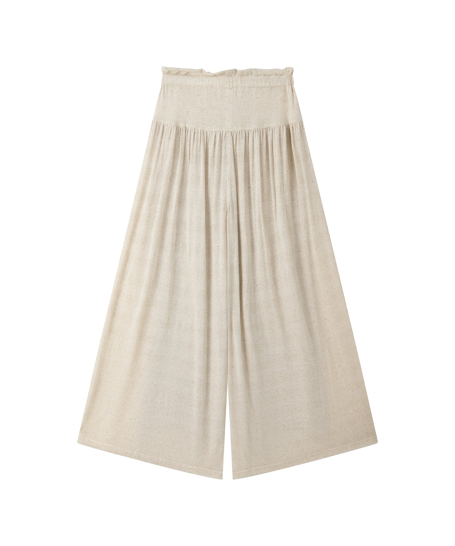 「7月中旬～下旬出荷」Linen Blend Gathered Wide Pants