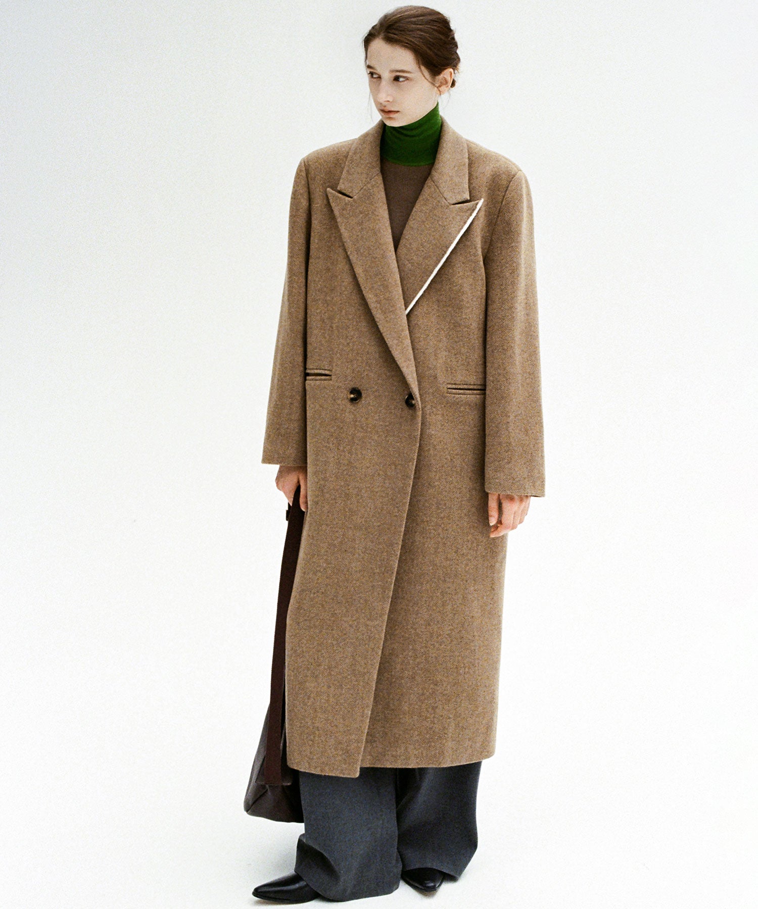 Deconstructed Peak Lapel Two-Button Coat