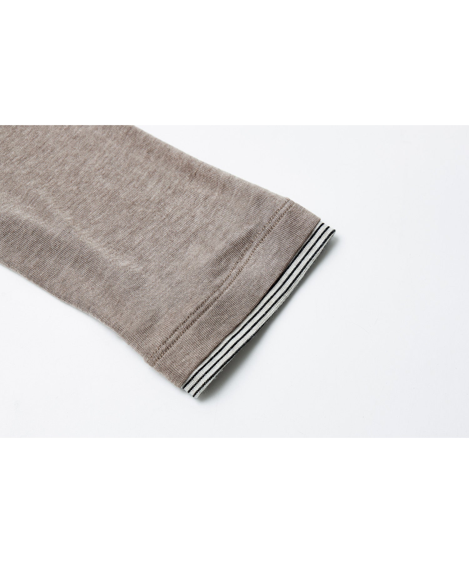 Layered Style U-Neck Stripe Top – Wool Blend
