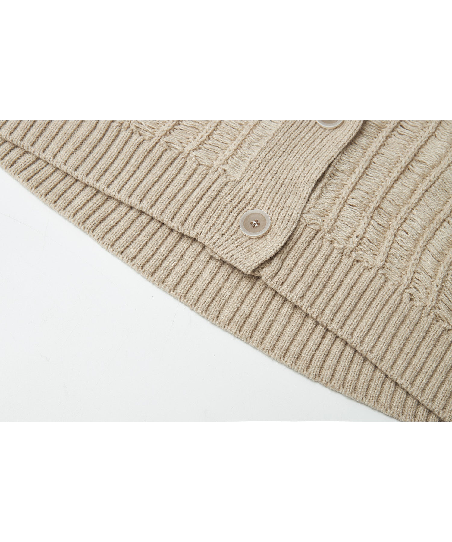 3D Textured Knit  Loose Fit Cardigan