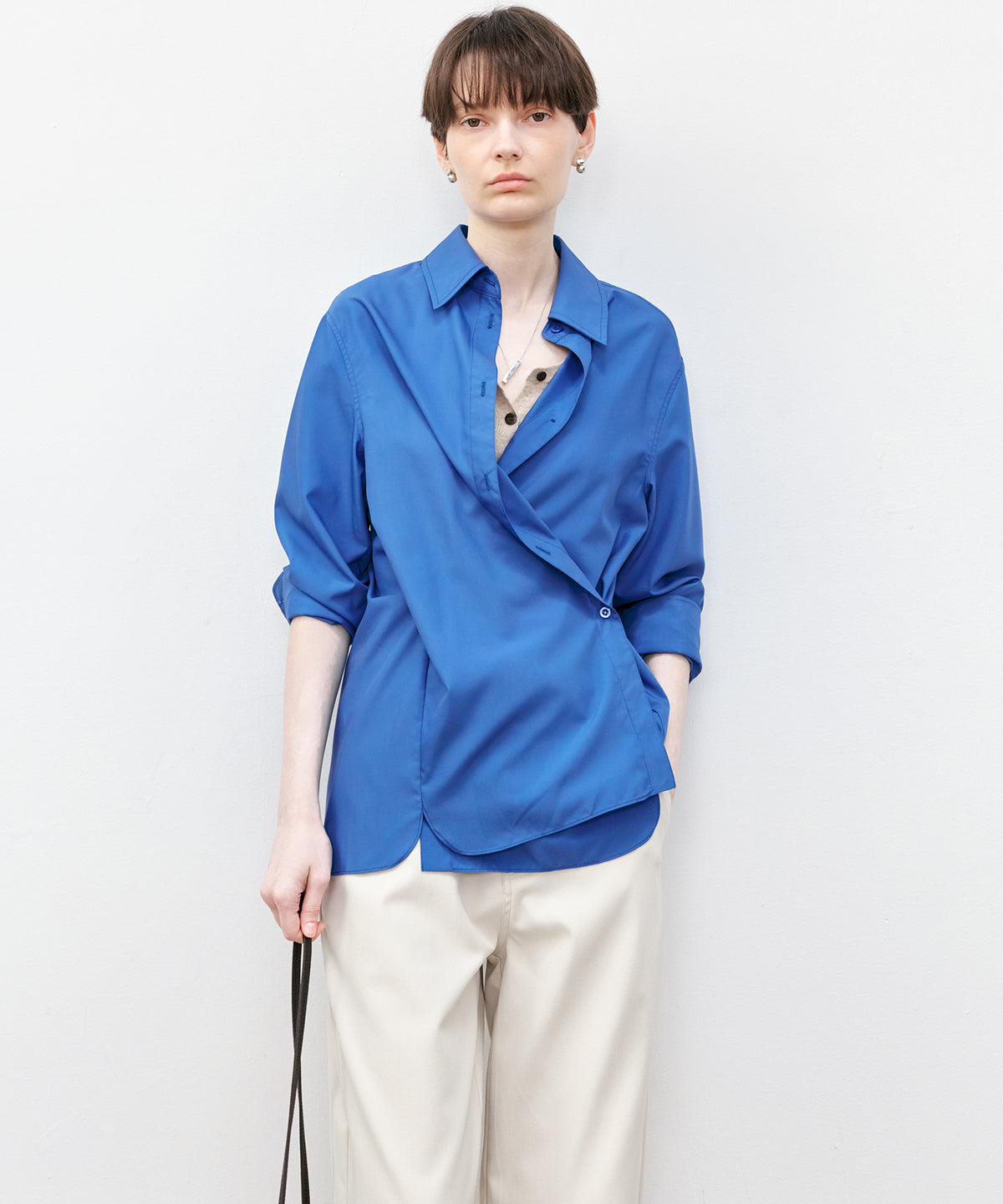 Multi-Way Oversized Collar Shirt