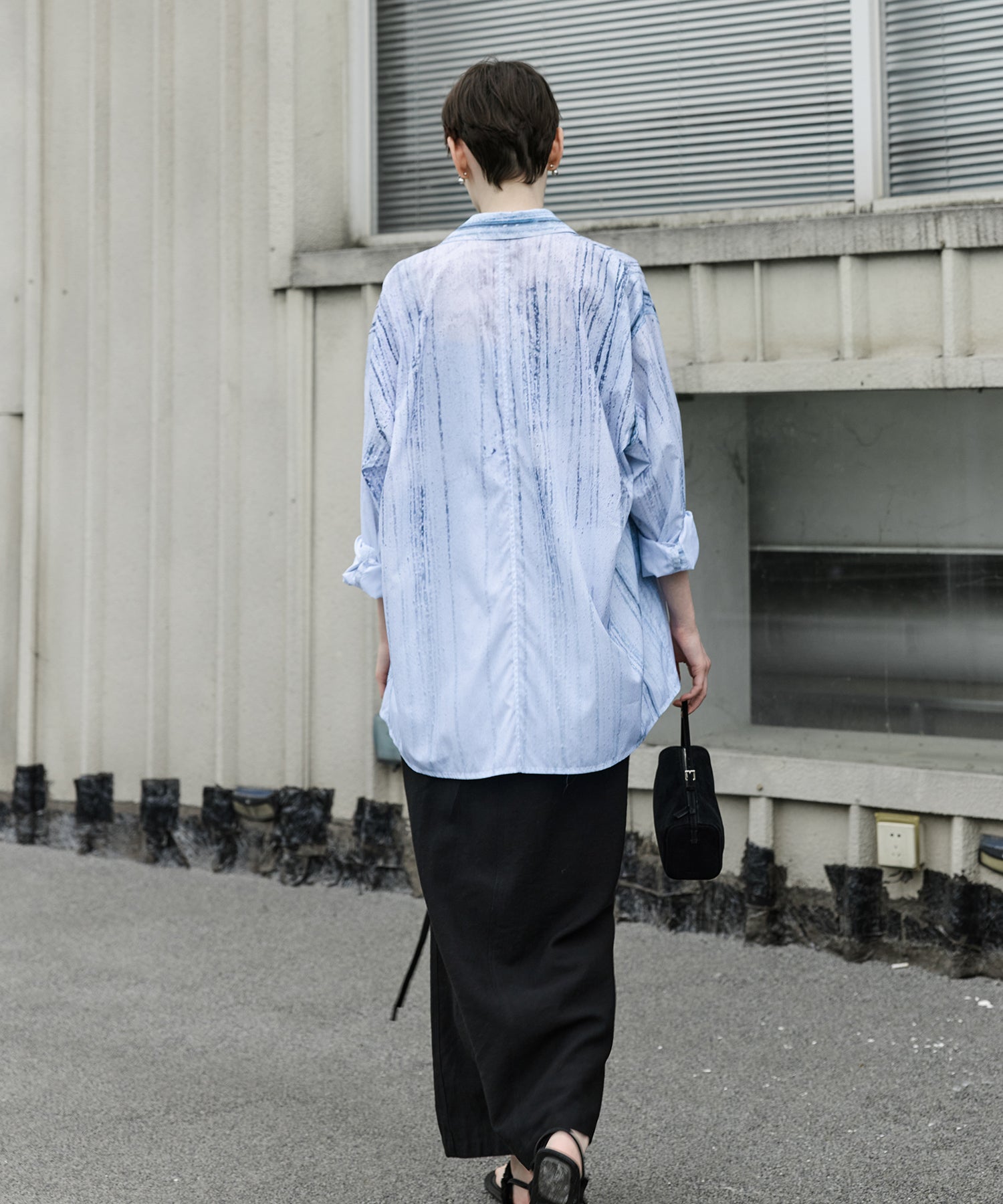 UPF50+ Rain Art Sheer Oversized Shirt