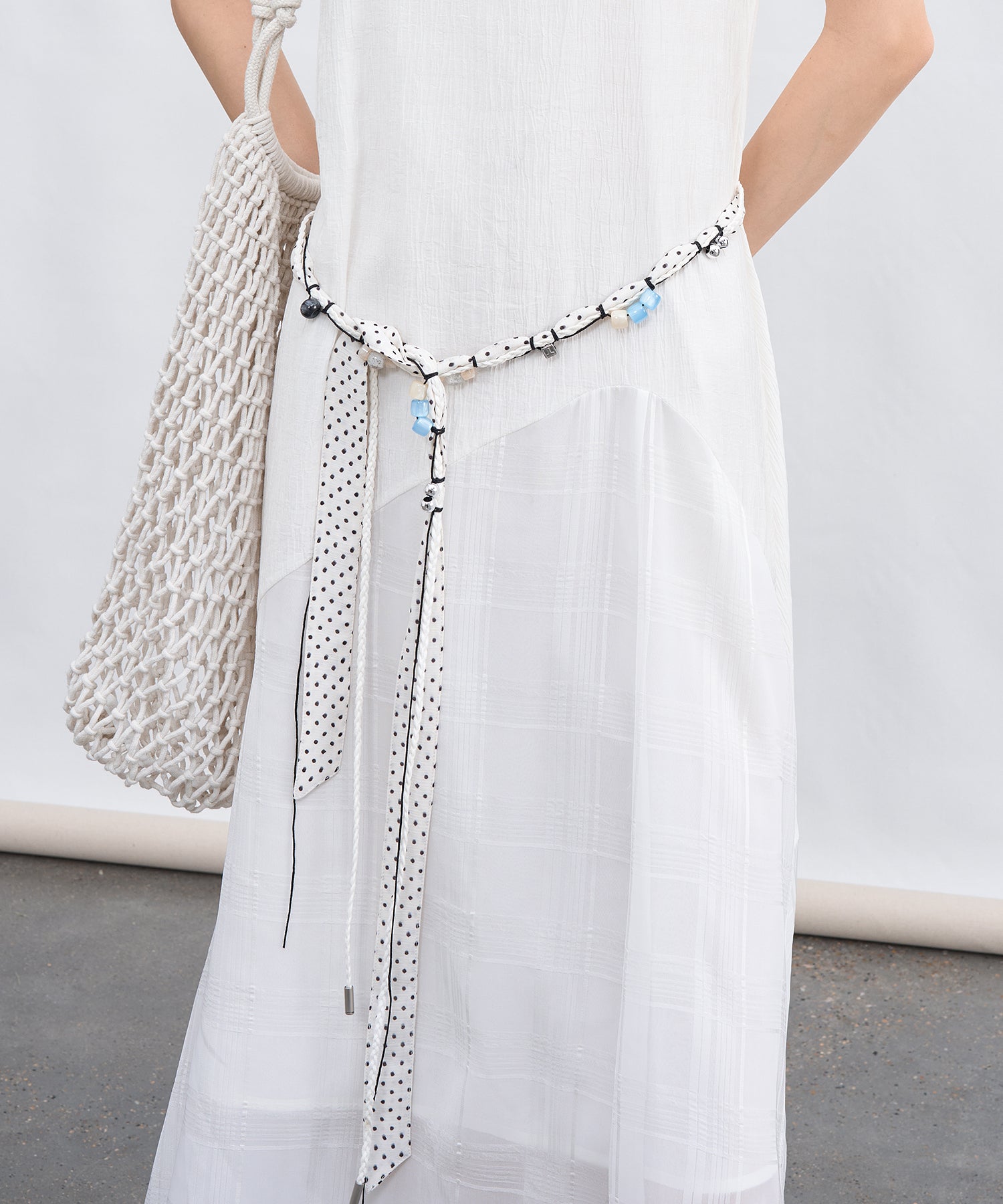 「6月上旬～中旬出荷」Handcrafted Beaded Cord Belt