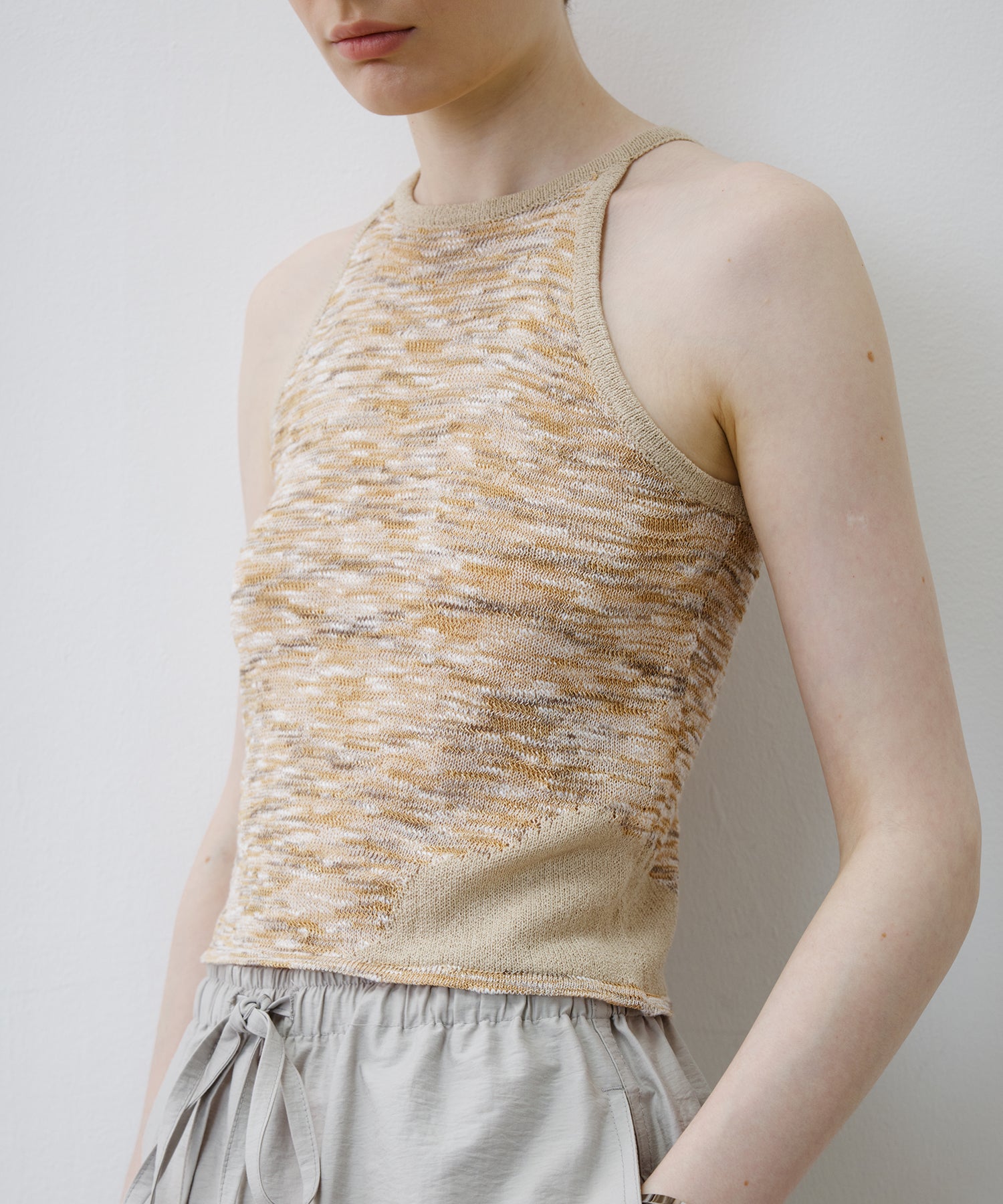 Melange Knit Halter Tank