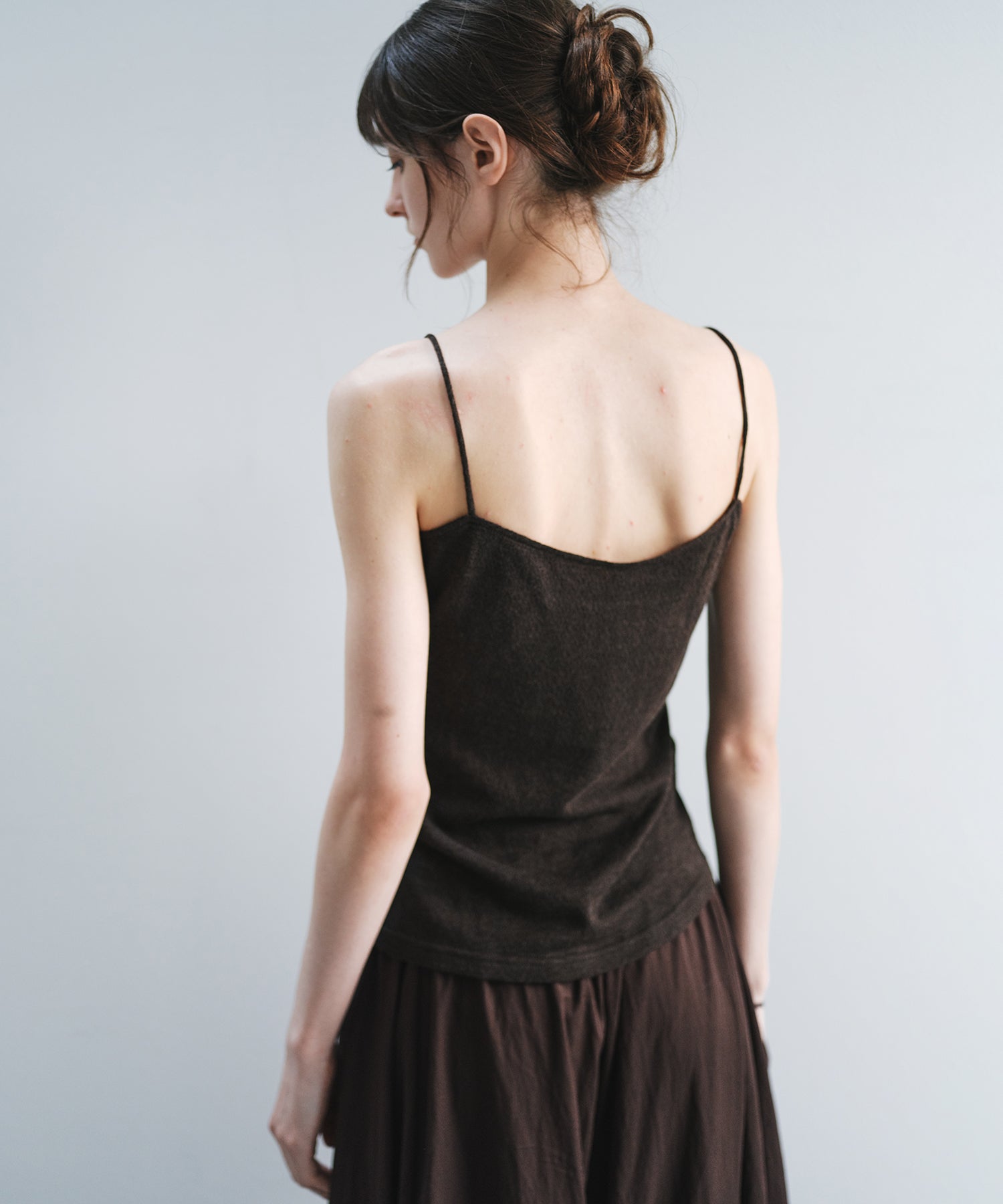 「8月中旬～下旬出荷」Wool Silk Beaded Strap Camisole