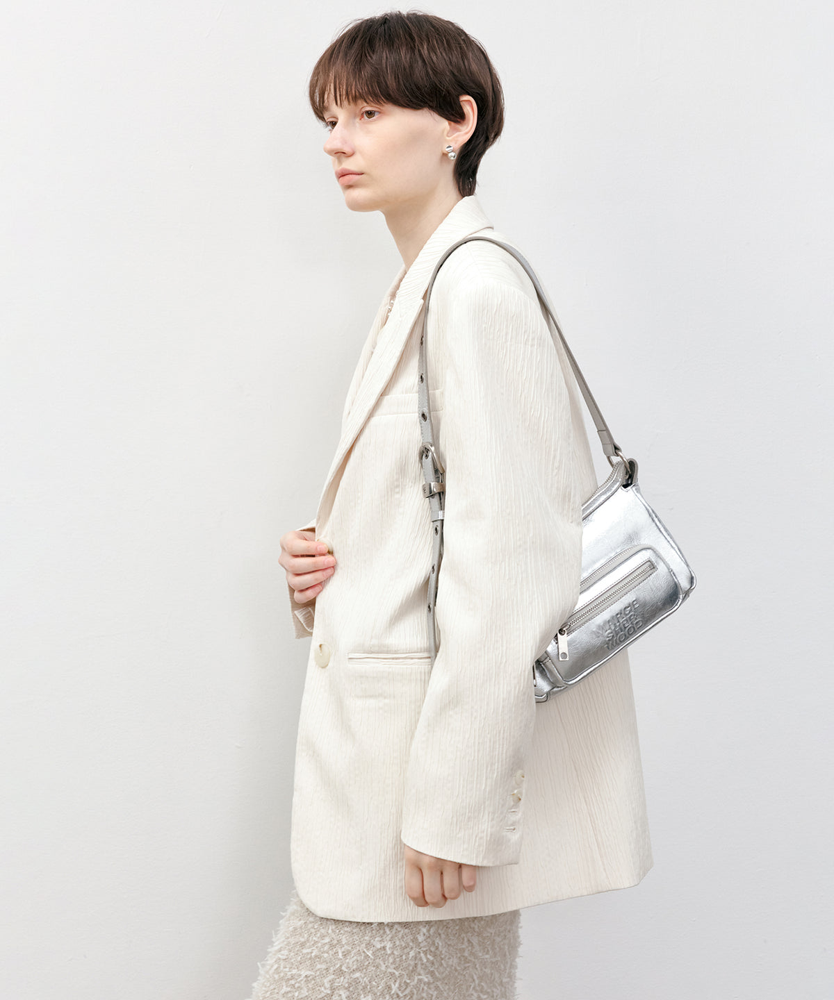 Textured Oversized Tailored Jacket