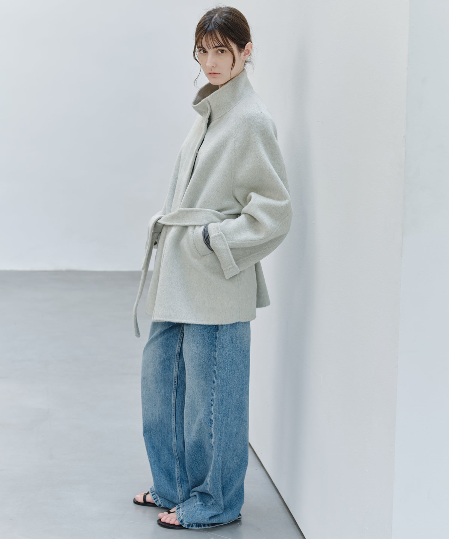「9月下旬出荷予定」Washed Wide Straight Denim Pants