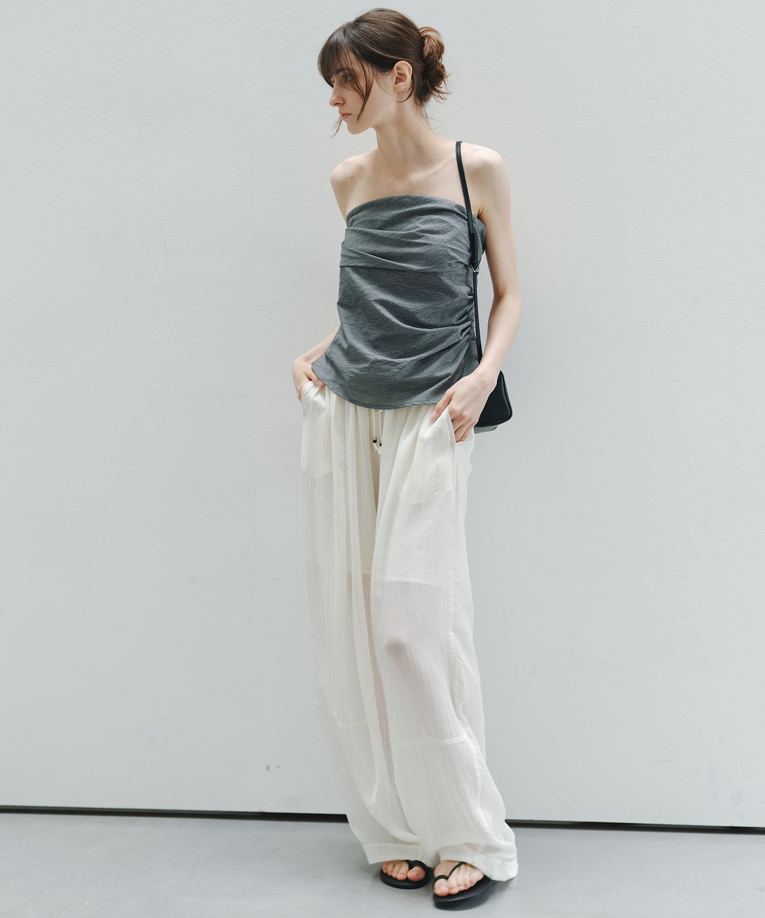 「7月上旬～中旬出荷」Shirred Bandeau Top