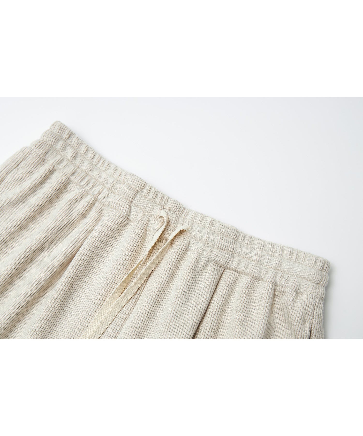 Knit Fleece Drawstring Wide Pants