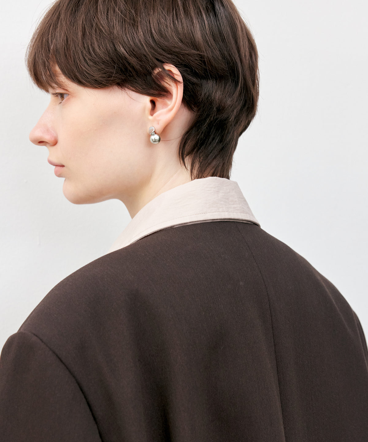 Collarless Oversized Tailored Jacket