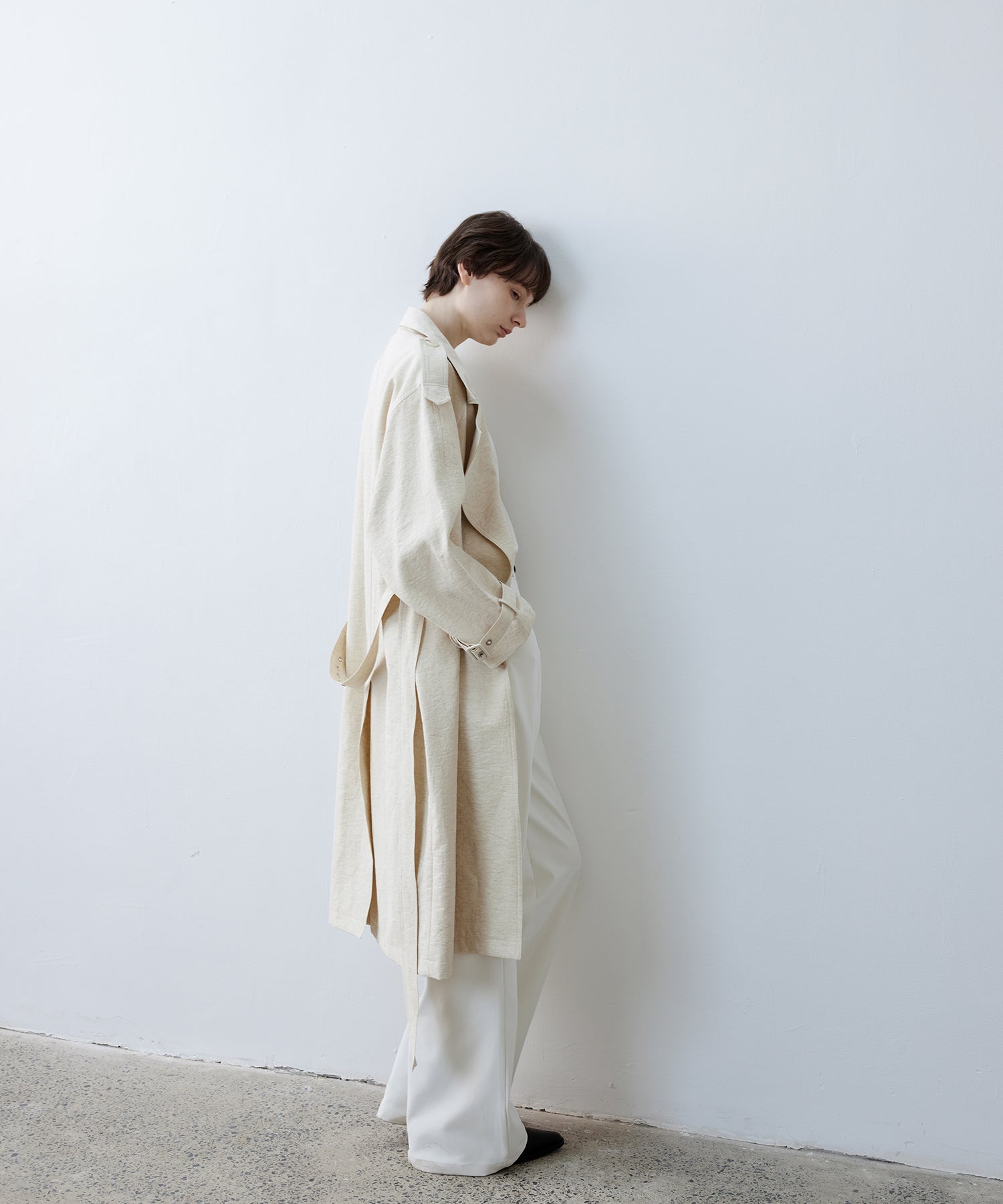 Double-Breasted Epaulette Trench Coat