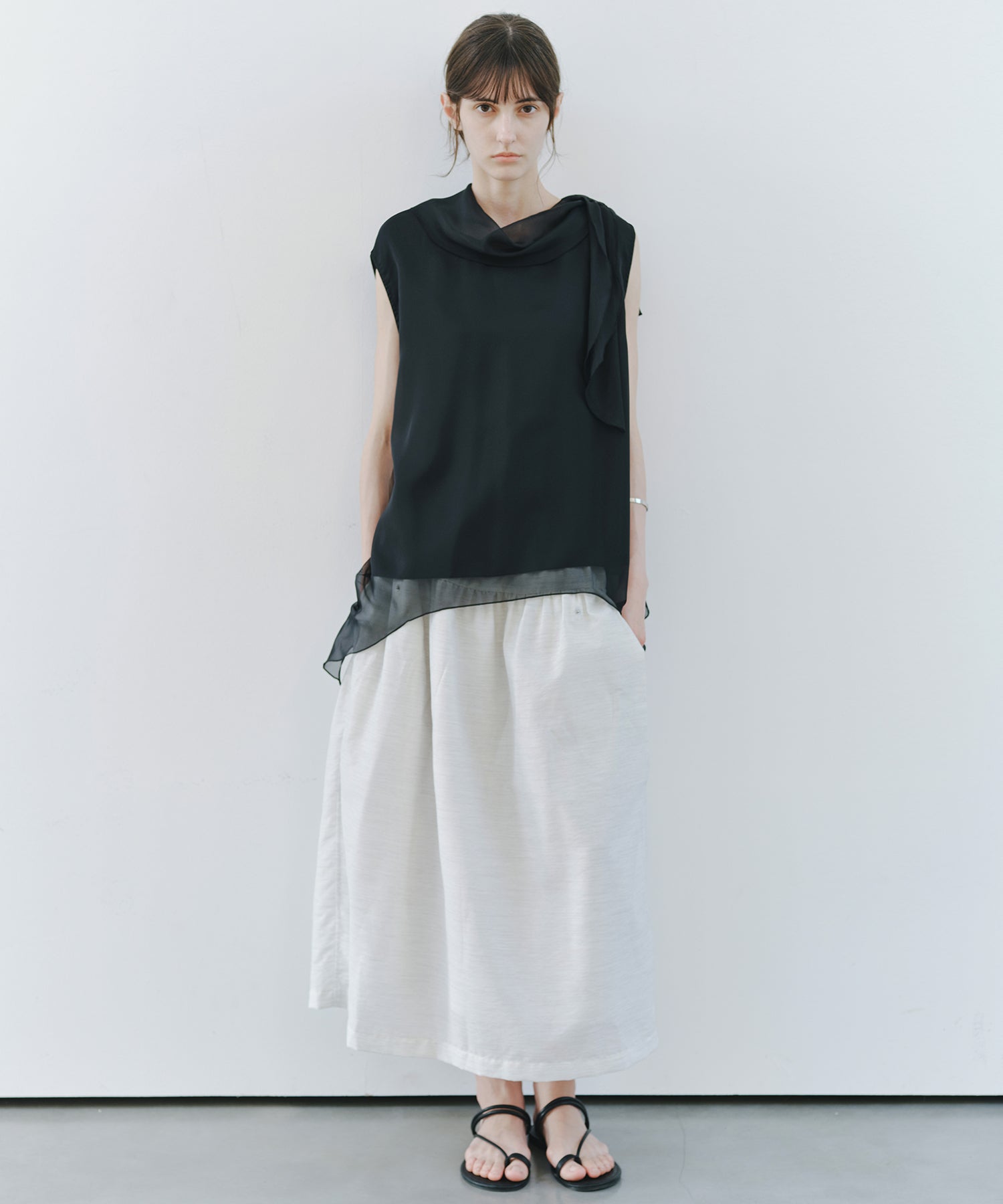 「7月上旬～中旬出荷」Linen-Like Balloon Skirt