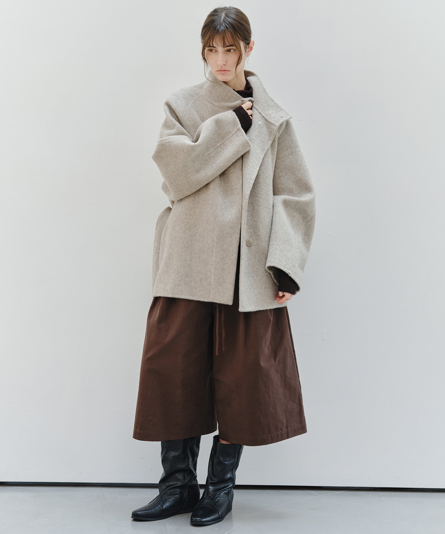「9月下旬出荷予定」Drawstring Waist Wide Midi Pants