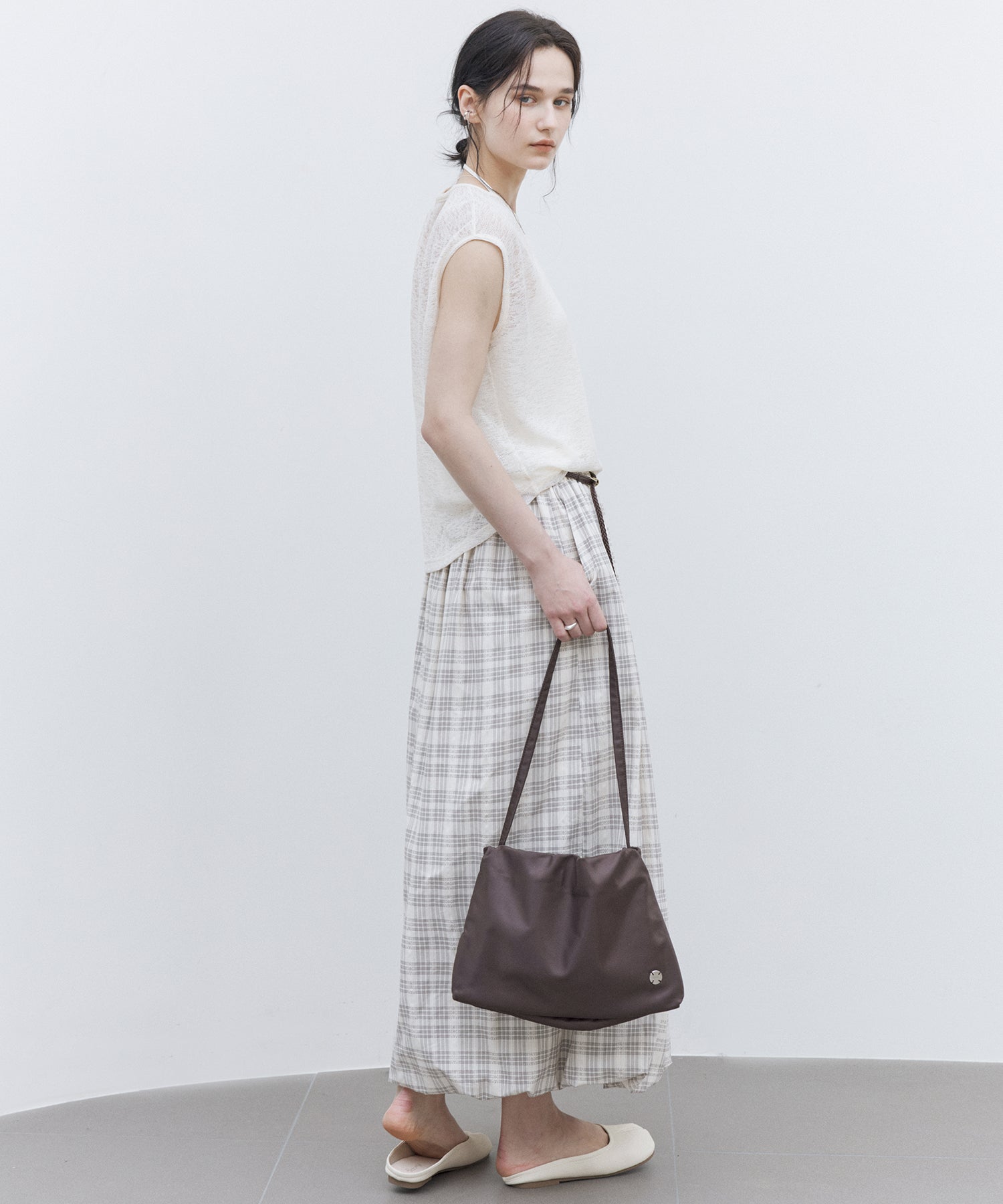Sheer Asymmetric Sleeveless Top