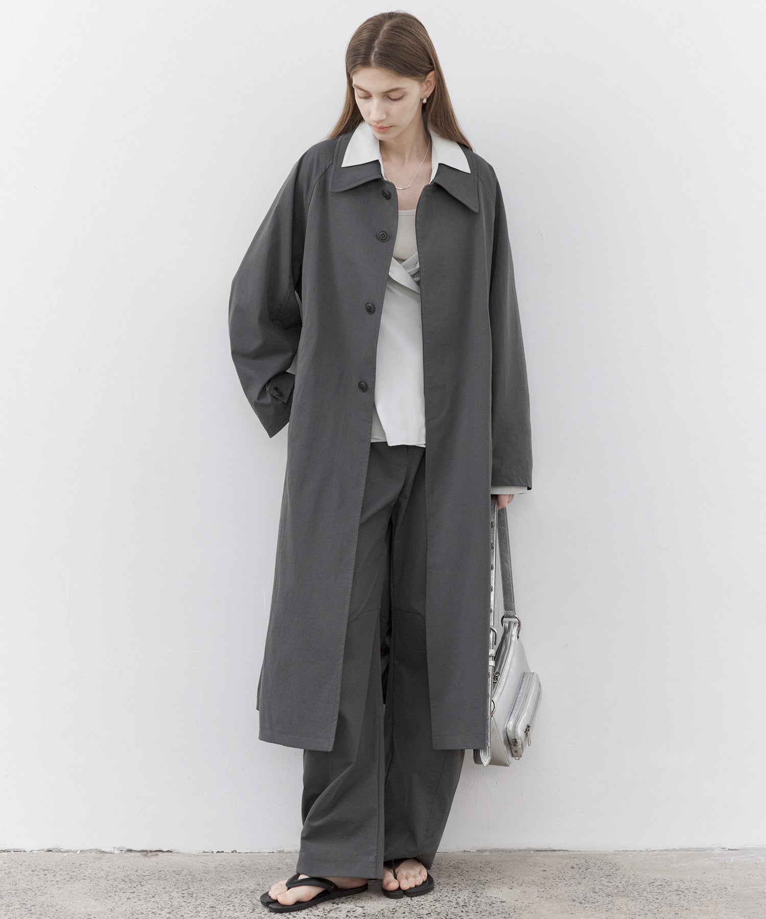 2-Way Asymmetric Button Long Sleeve Shirt