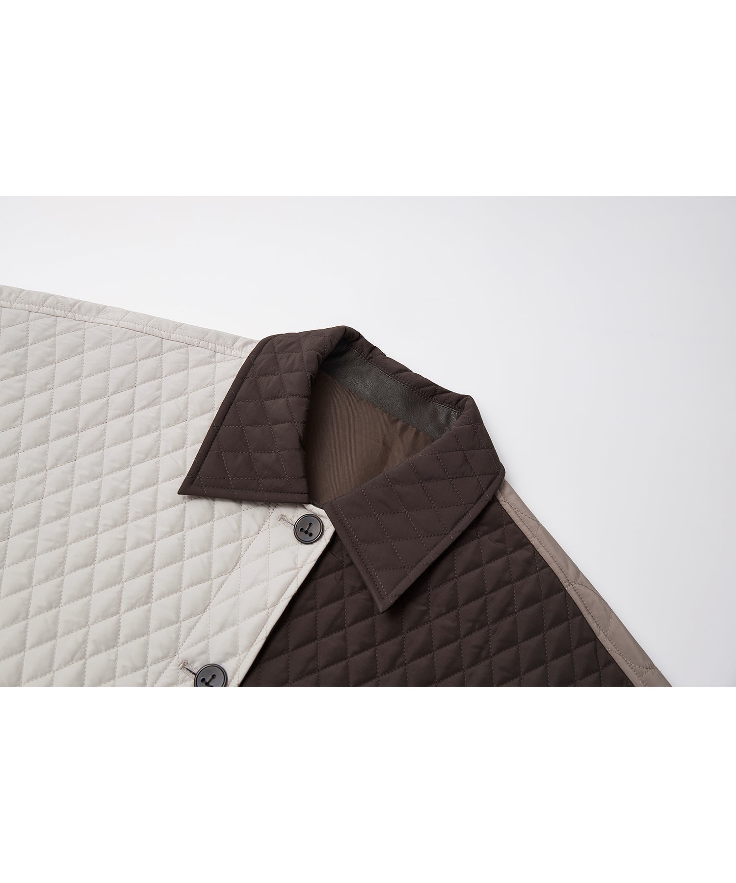 Geometric Colorblock Quilted Jacket