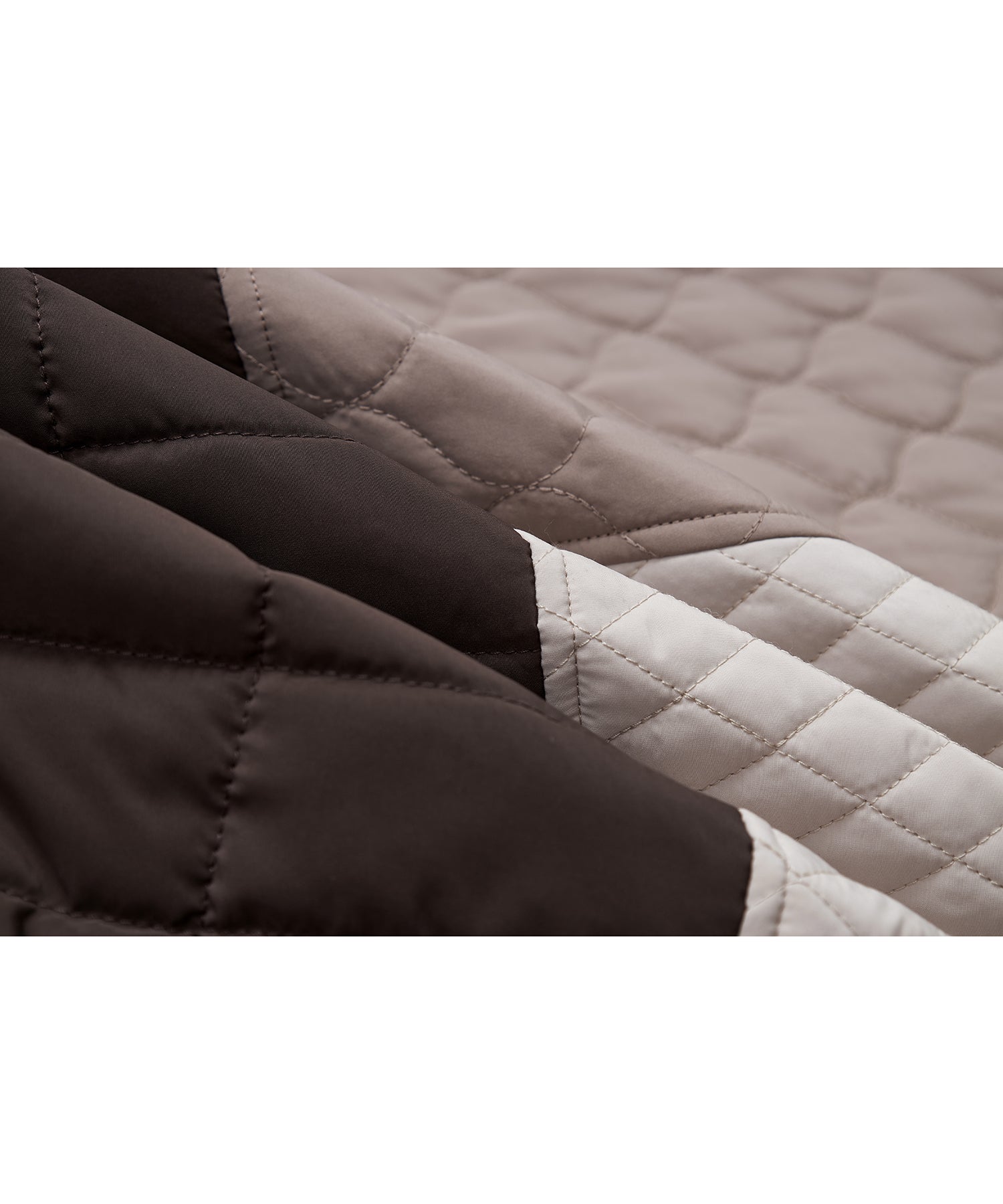 Geometric Colorblock Quilted Jacket