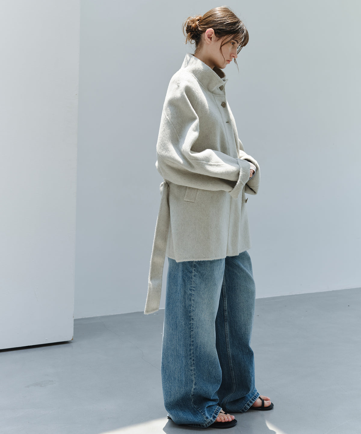 「9月下旬出荷予定」Washed Wide Straight Denim Pants