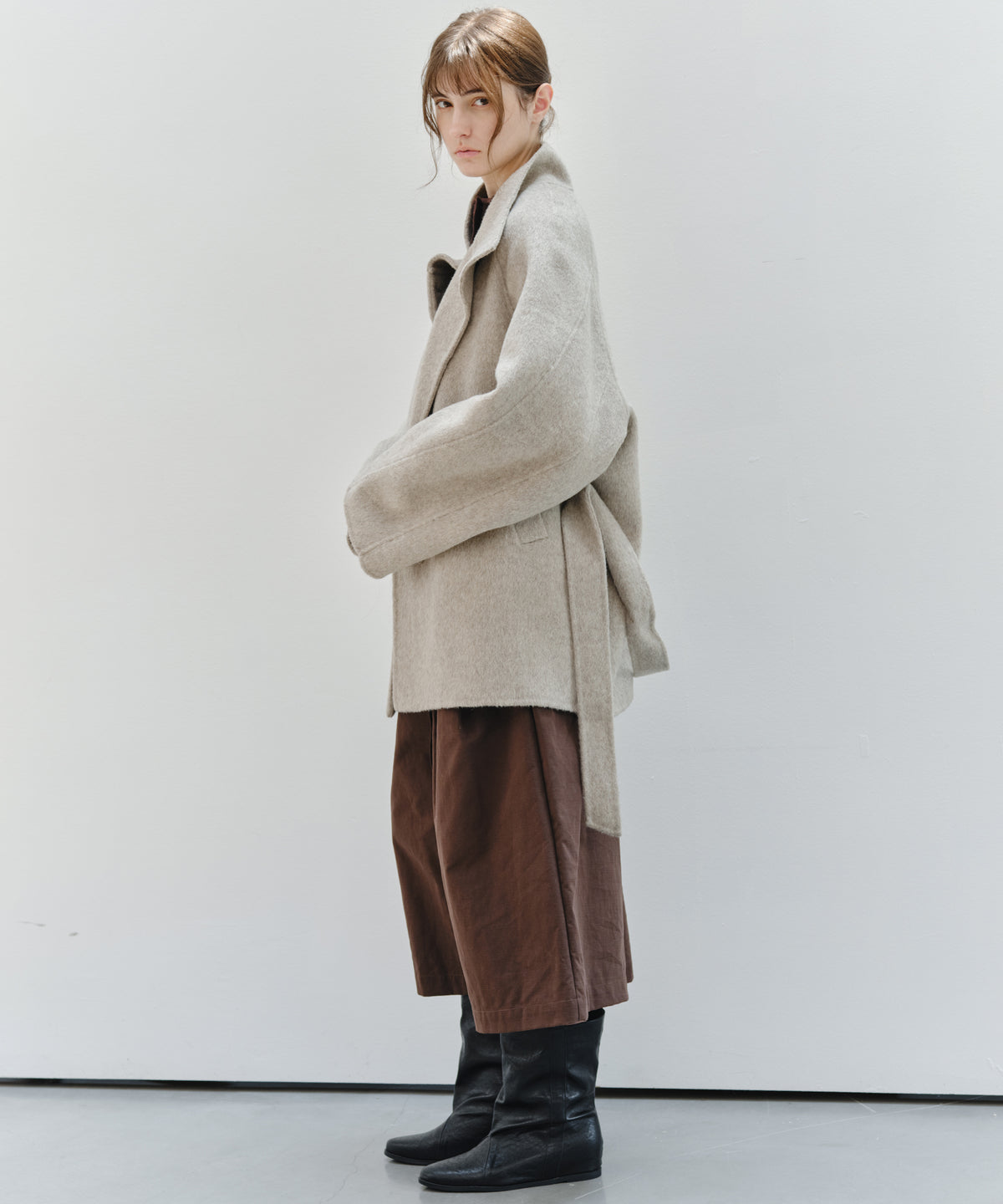 「9月下旬出荷予定」Drawstring Waist Wide Midi Pants