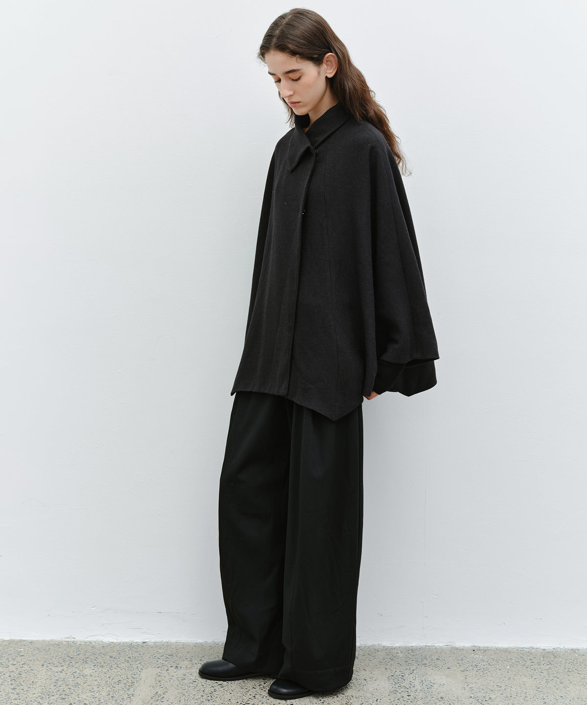 「10月下旬出荷予定」Tucked Wide Straight Slacks Pants