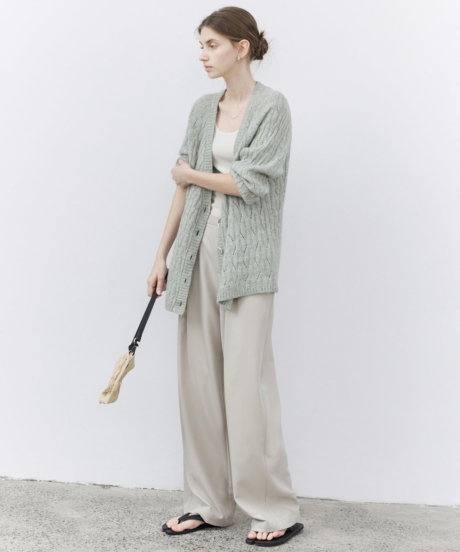 Stretch Ribbed U-Neck Tank Top