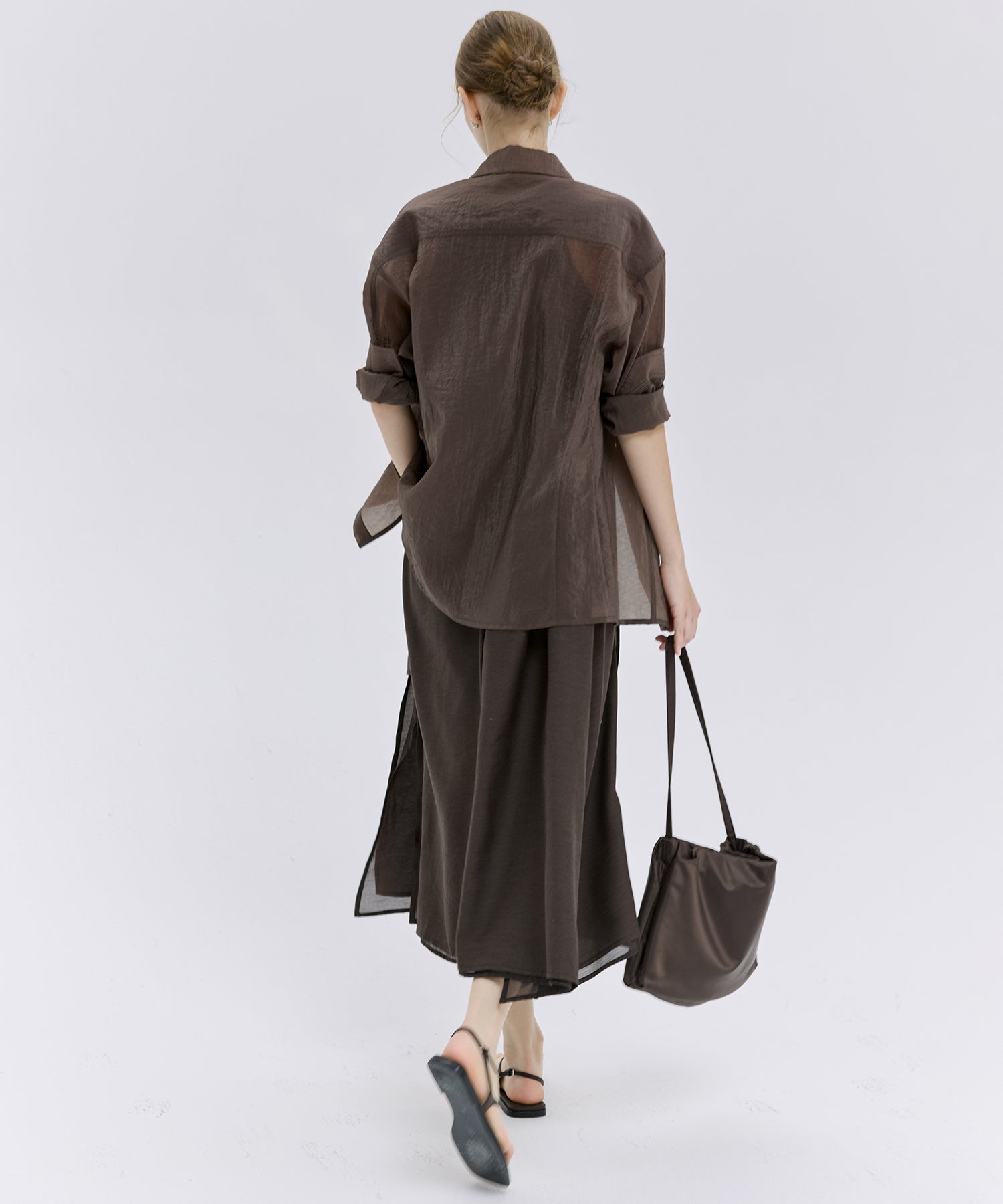 Acetate-Blend V-Neck Ribbon Detail Sleeveless Dress