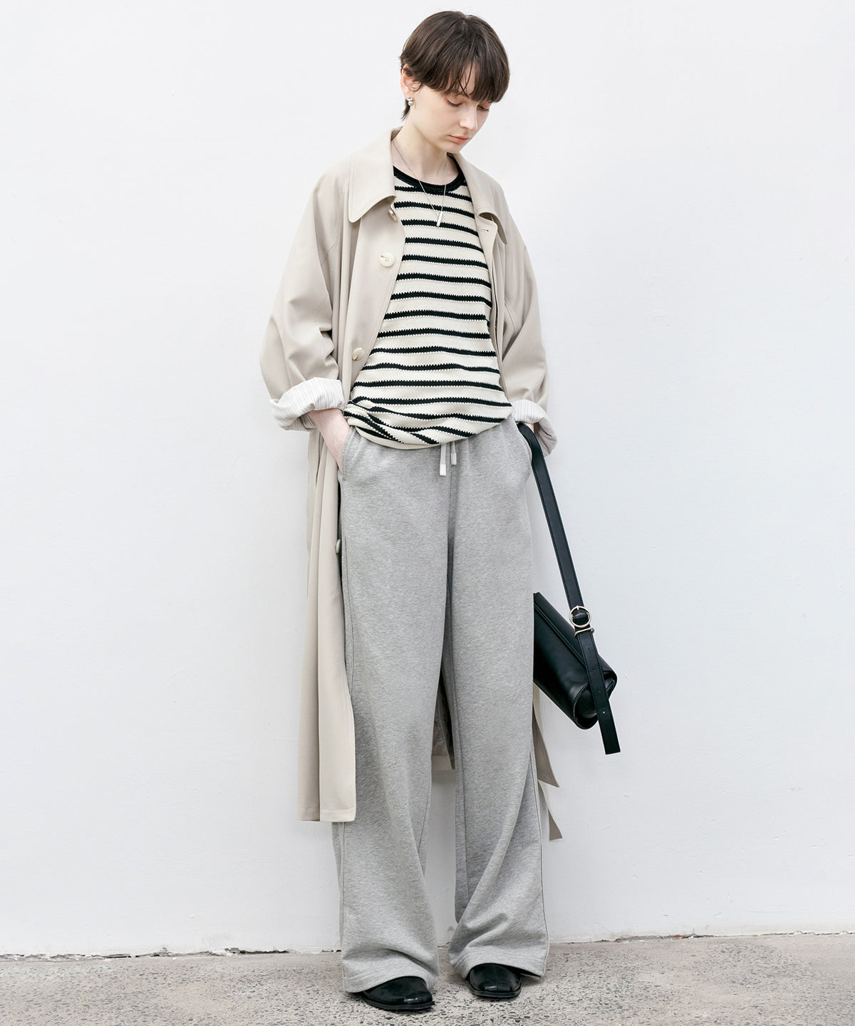 Big Collar Belted Trench Coat