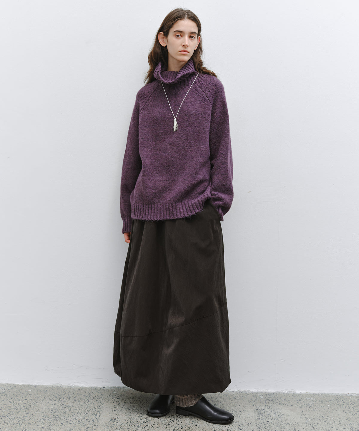 「11月下旬出荷予定」Turtleneck Raglan Knit Sweater
