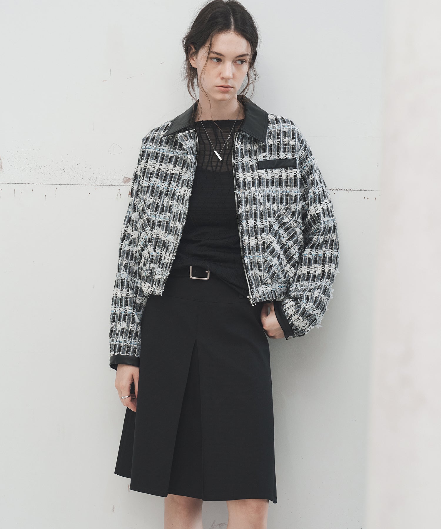 2-Way Tuck Pleated Midi Skirt