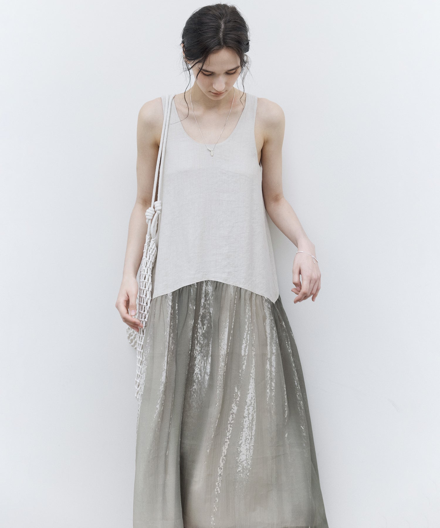Art Print Sheer Docking Dress