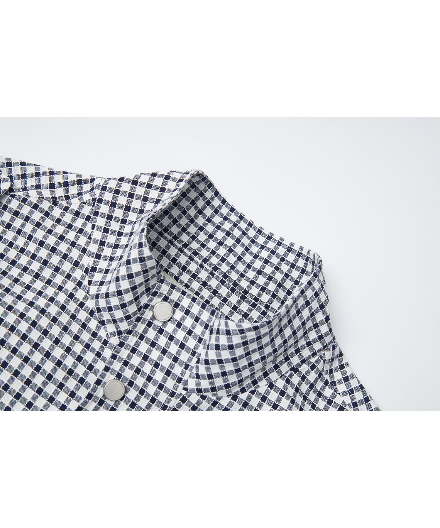 "Shipping late February to early March" Stand Collar Check Drawstring Jacket