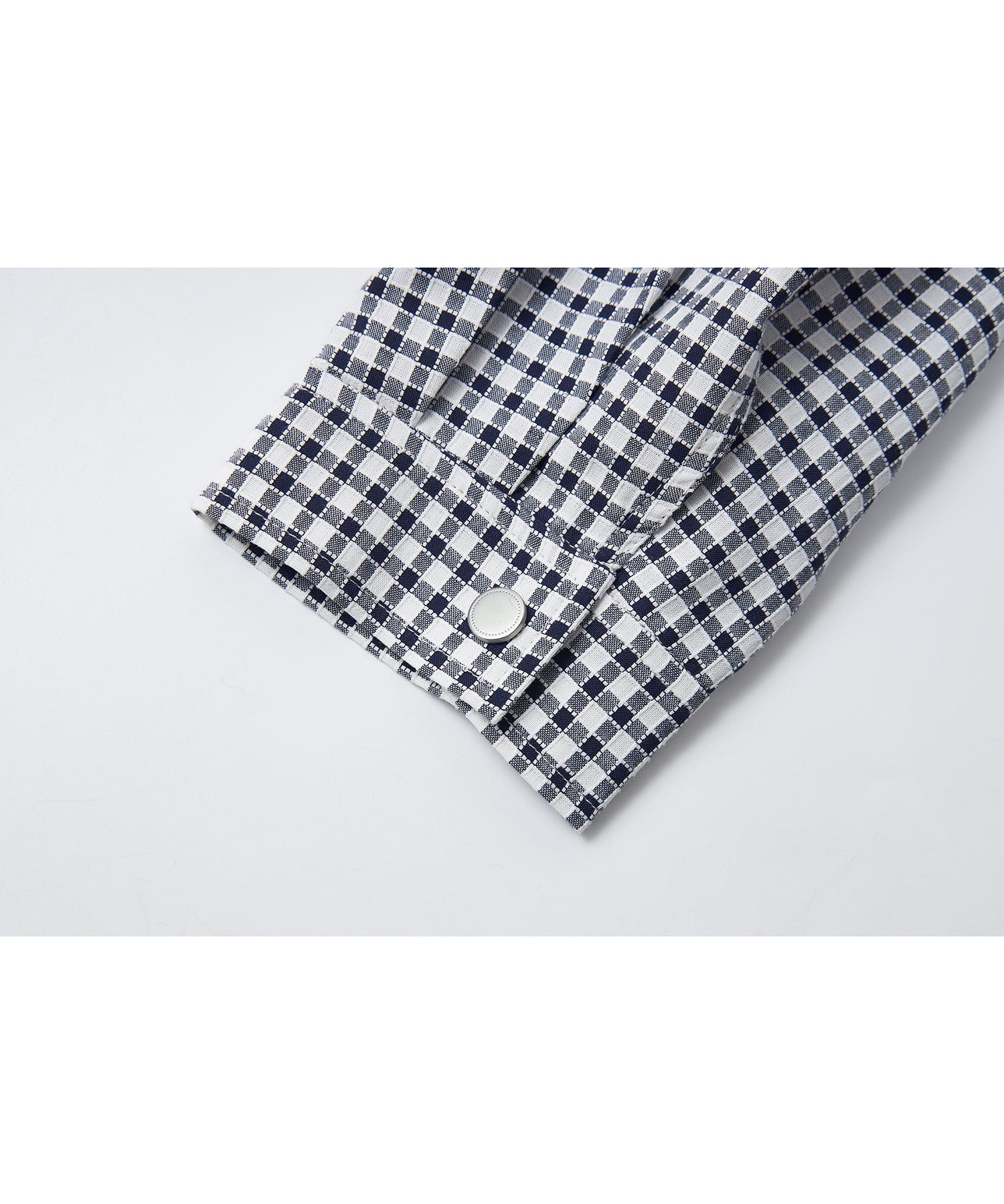 "Shipping late February to early March" Stand Collar Check Drawstring Jacket