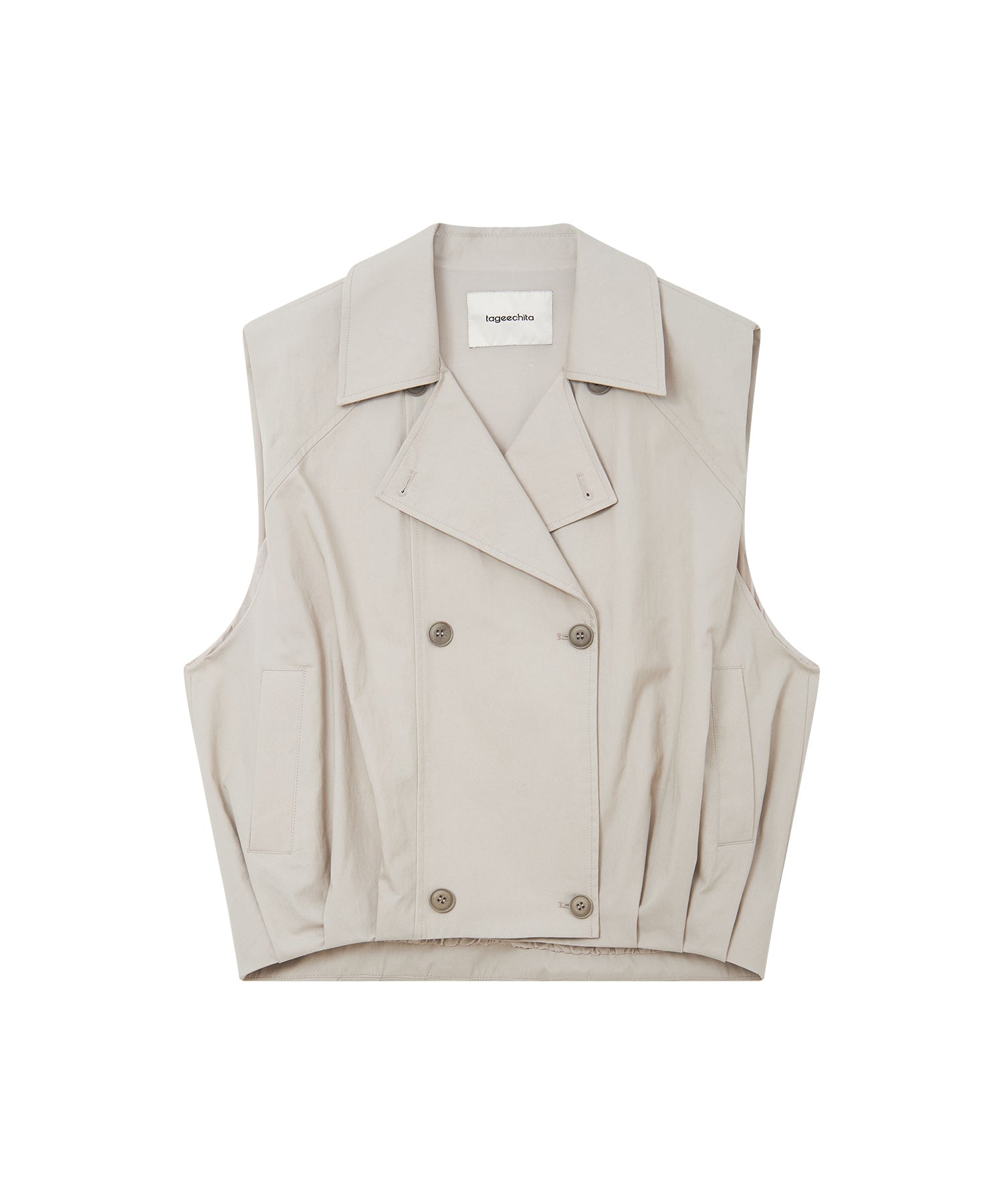 "Shipping scheduled for late February to early March" Lapel Collar Double-Breasted Vest