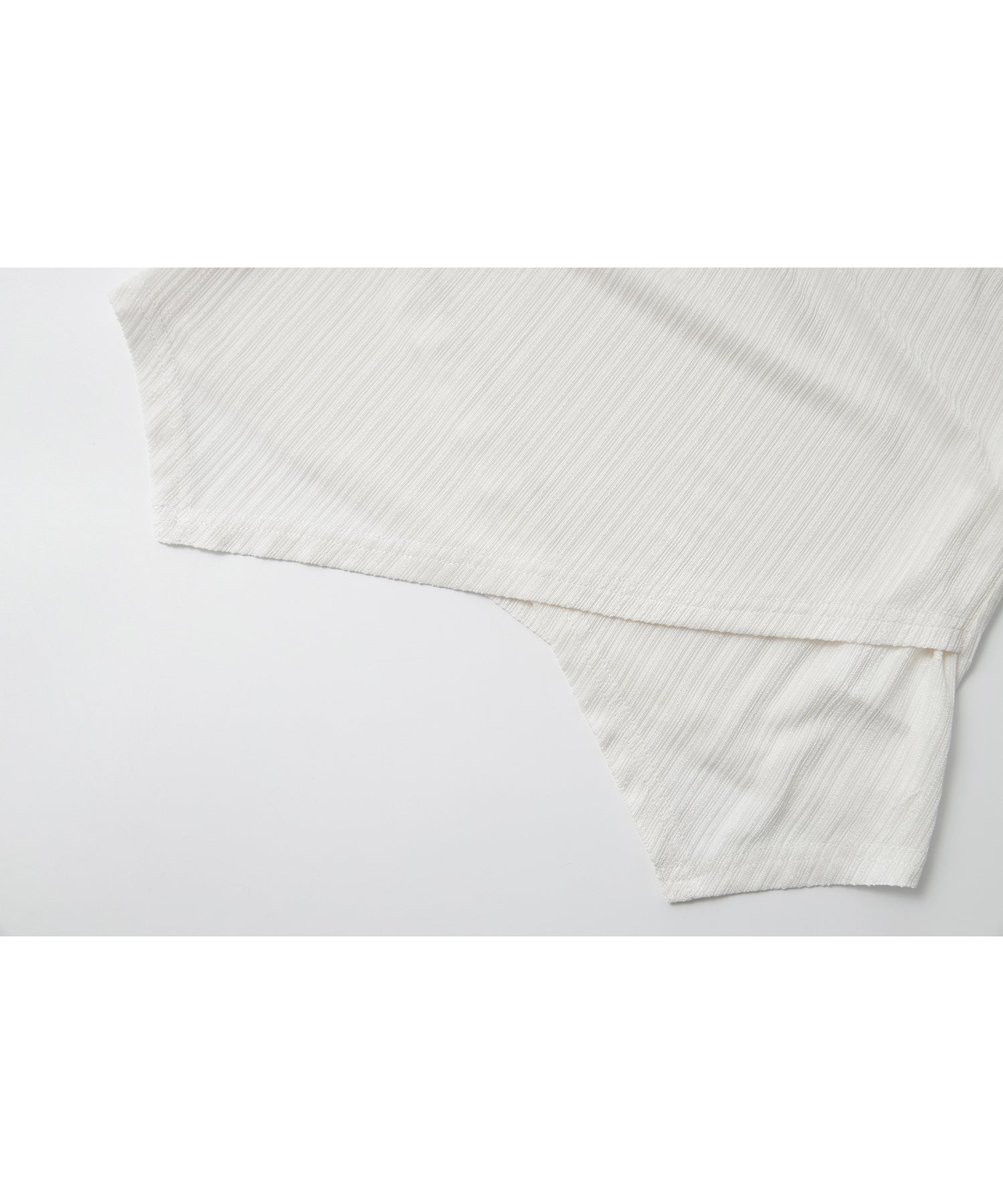 "Shipping from late February to early March" Wrap Neck Asymmetric Hem Top