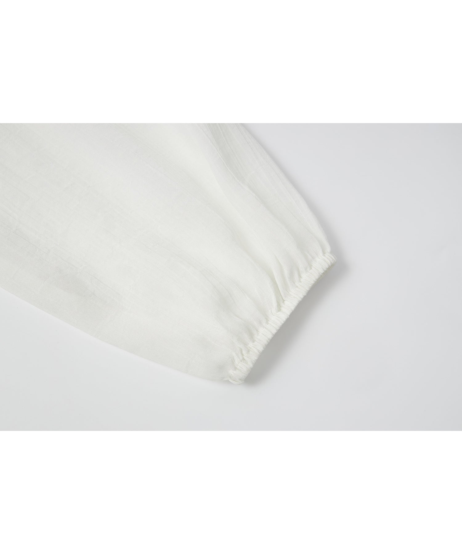 Sheer Ruffle-Neck Blouse